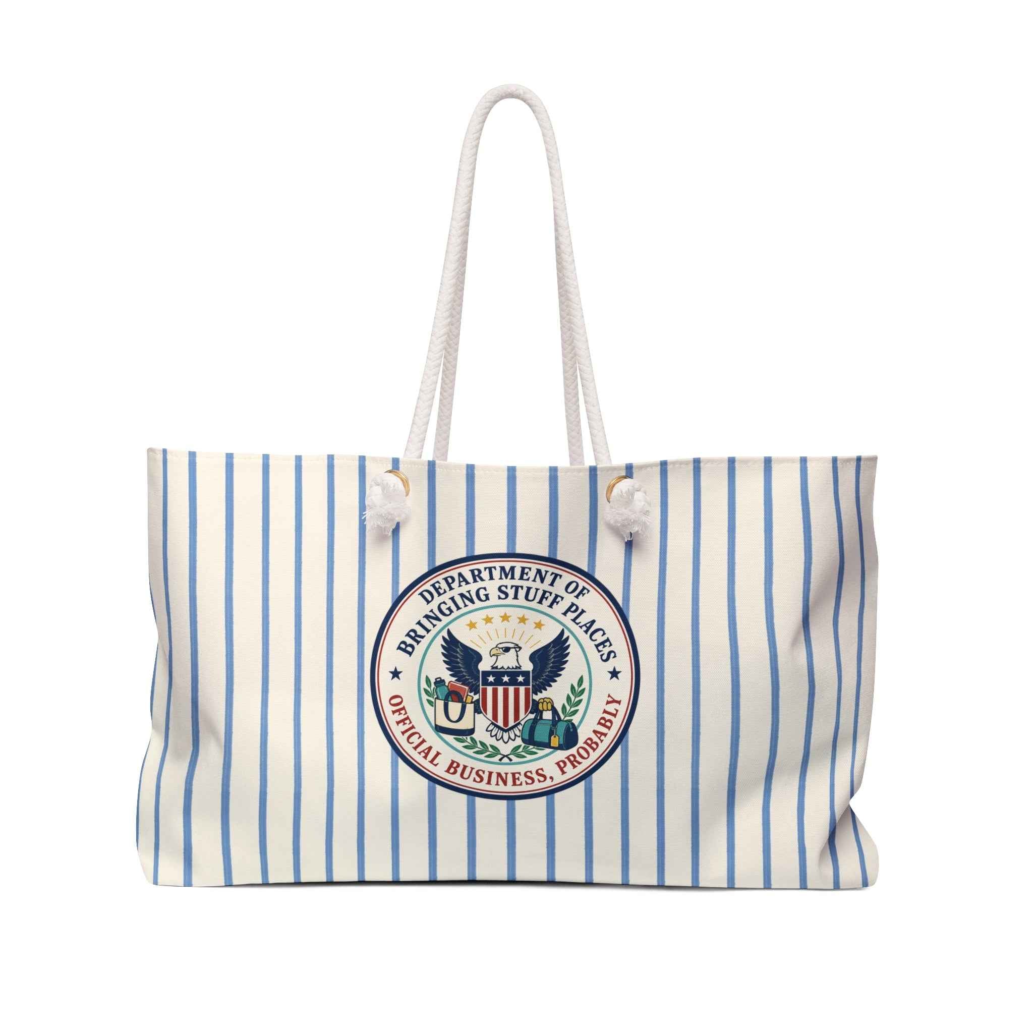 Department of Bringing Stuff Places Weekender Bag | Coastal Travel Tote