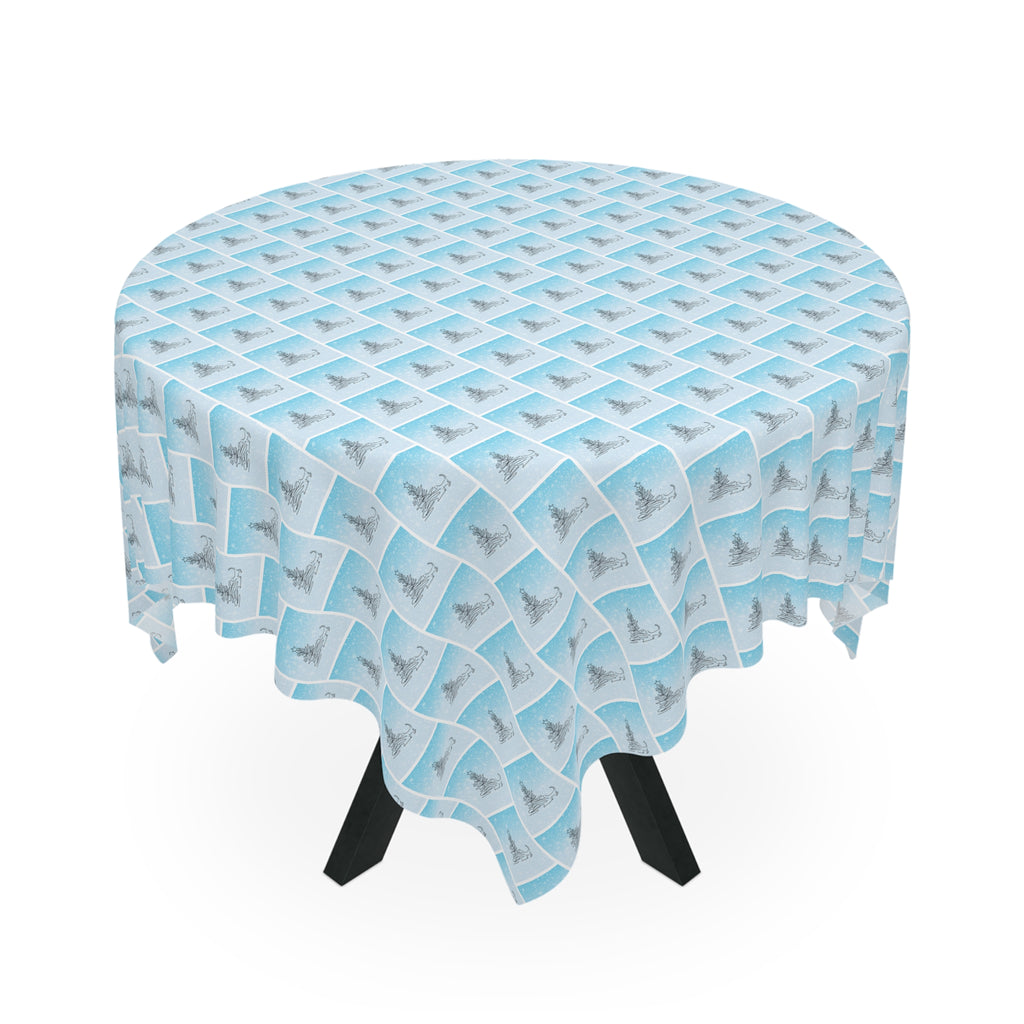 Abstract Kitty Christmas Tablecloth