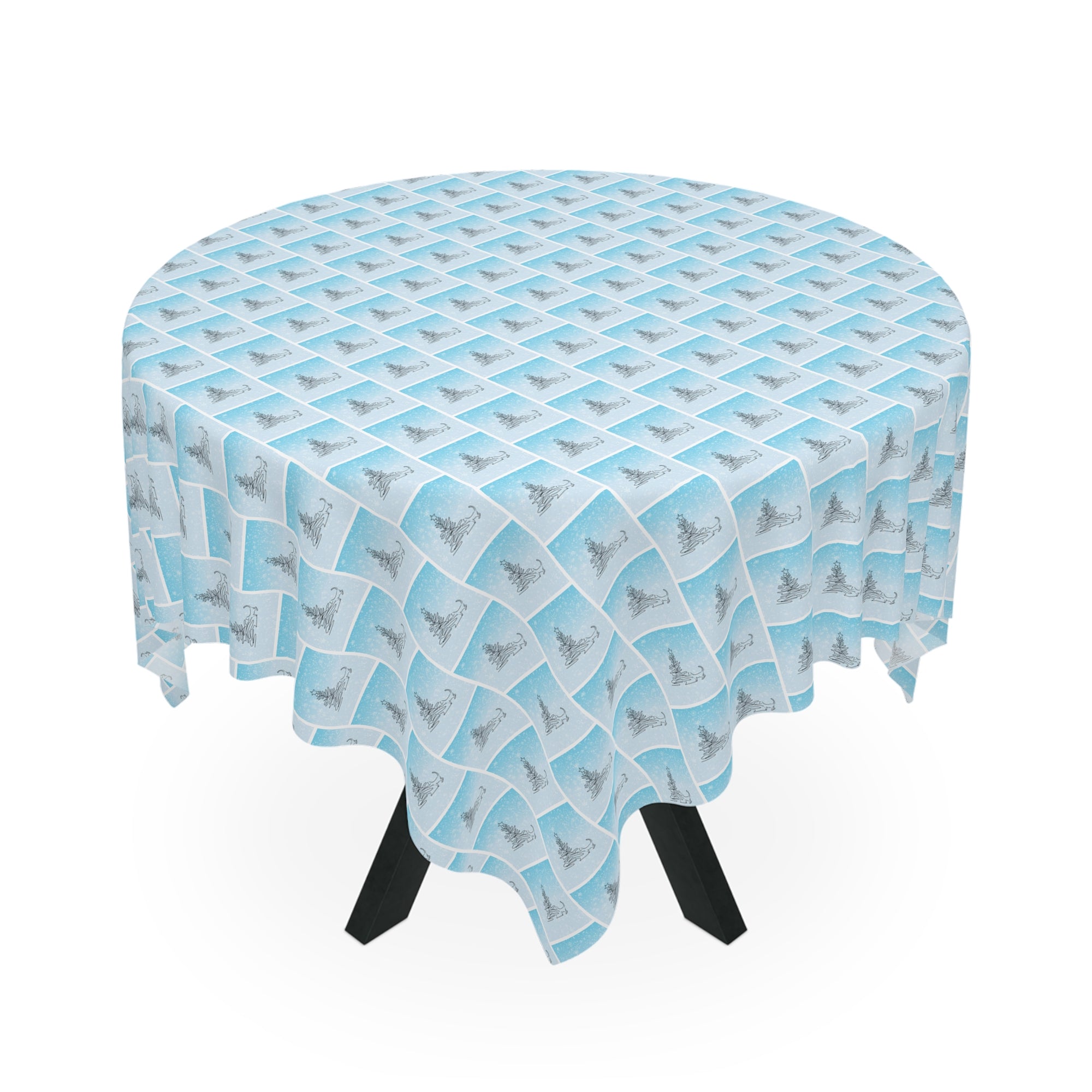 Abstract Kitty Christmas Tablecloth