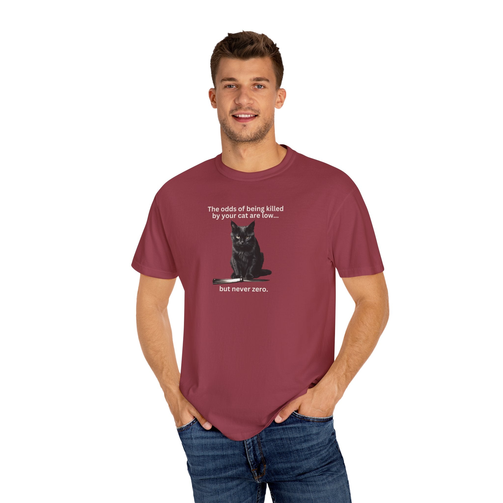 Photo depicting the ​Odds Unisex Garment-Dyed T-shirt from EpiAl's Shop.