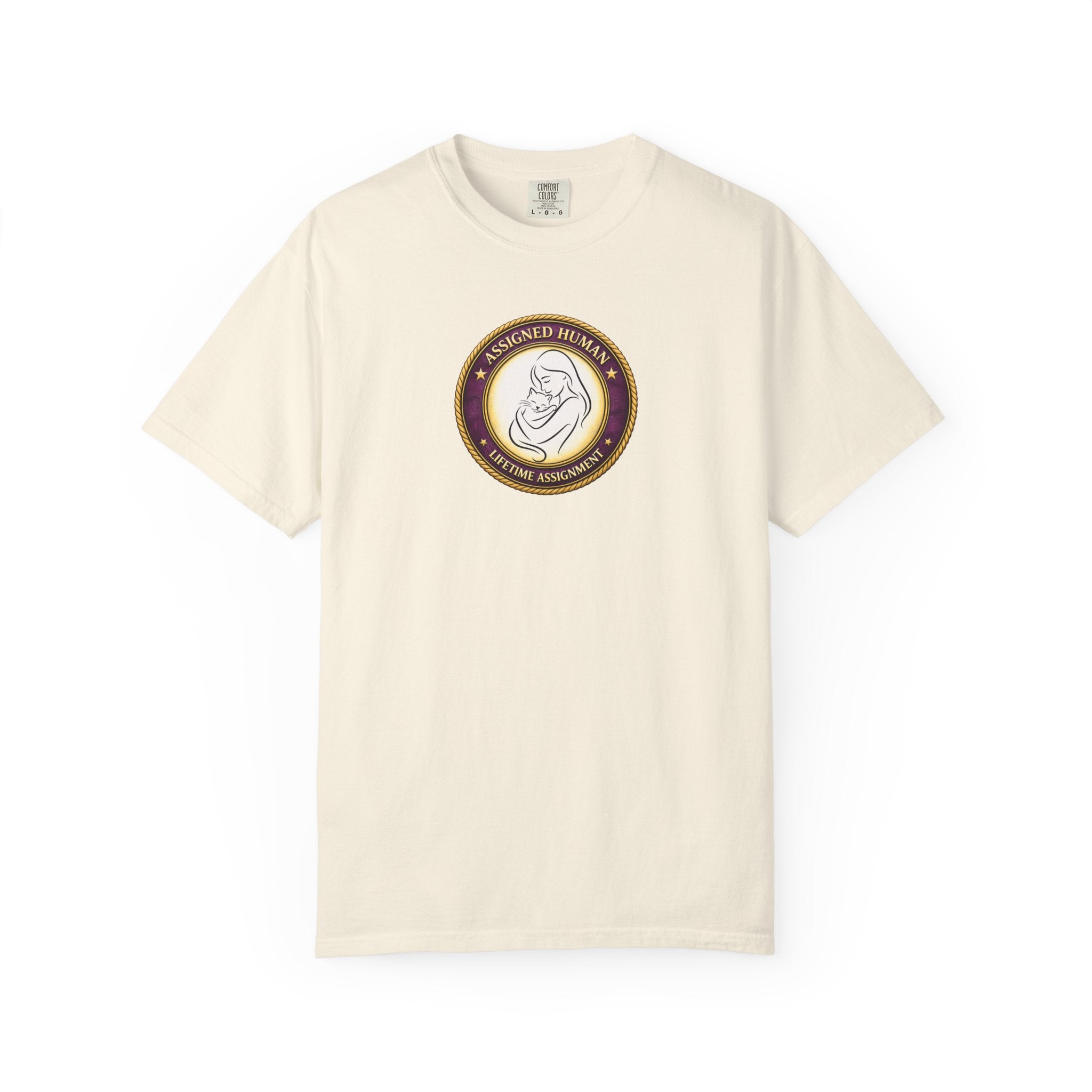 Assigned Human – Lifetime Assignment T-Shirt | Cat Lover Seal Tee
