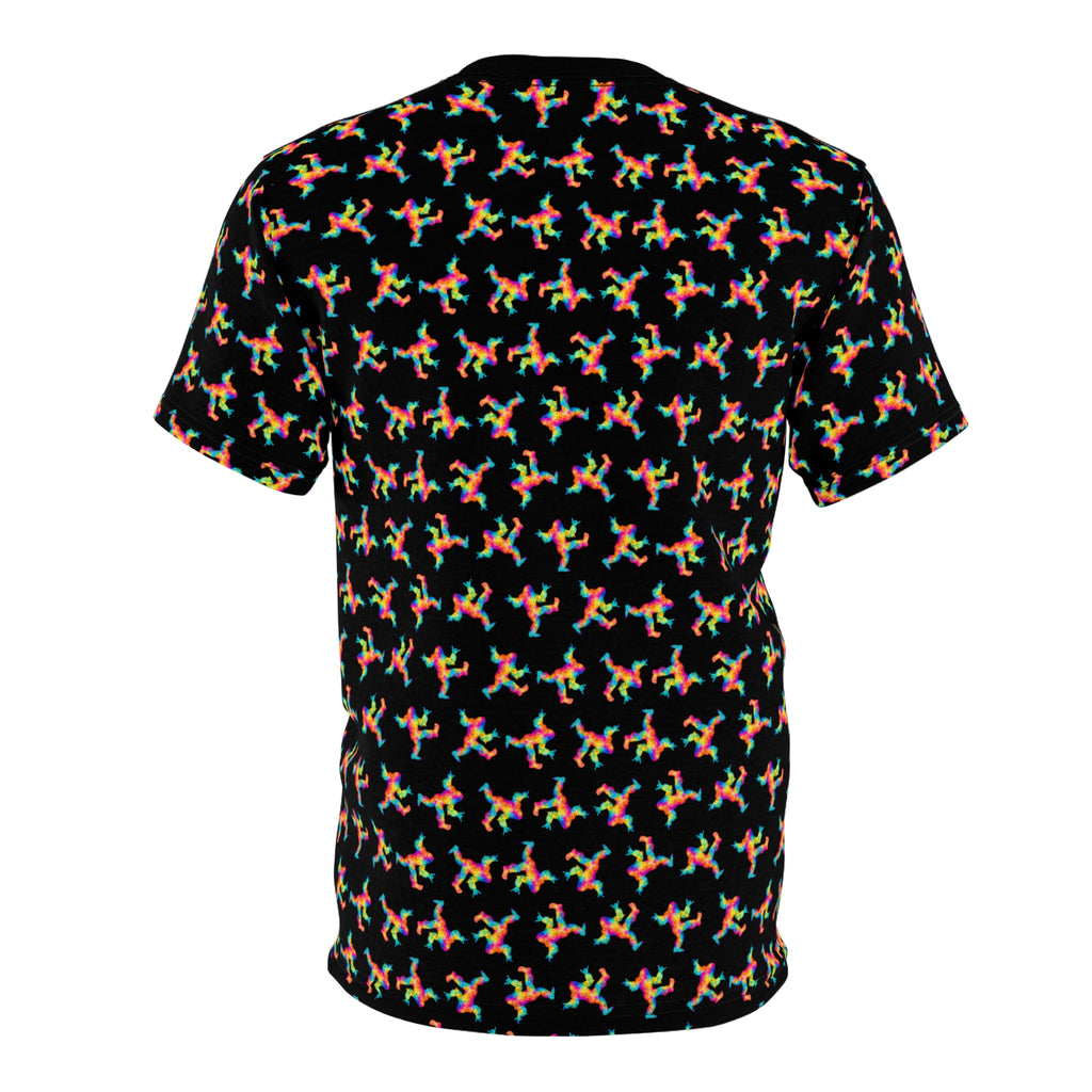 Psychedelic Bigfoot All-Over Print T-Shirt | Rainbow Sasquatch