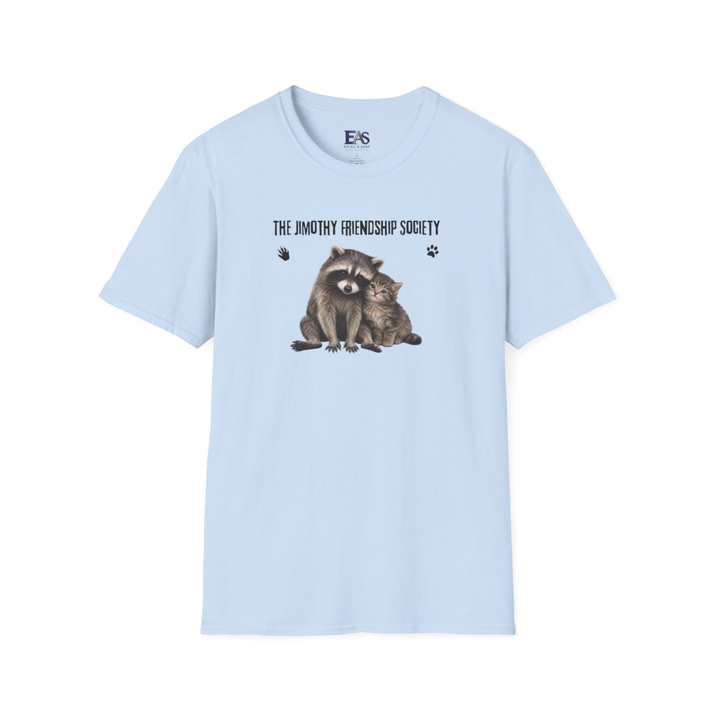 The Jimothy Friendship Society T-Shirt | Raccoon and Kitten Tee