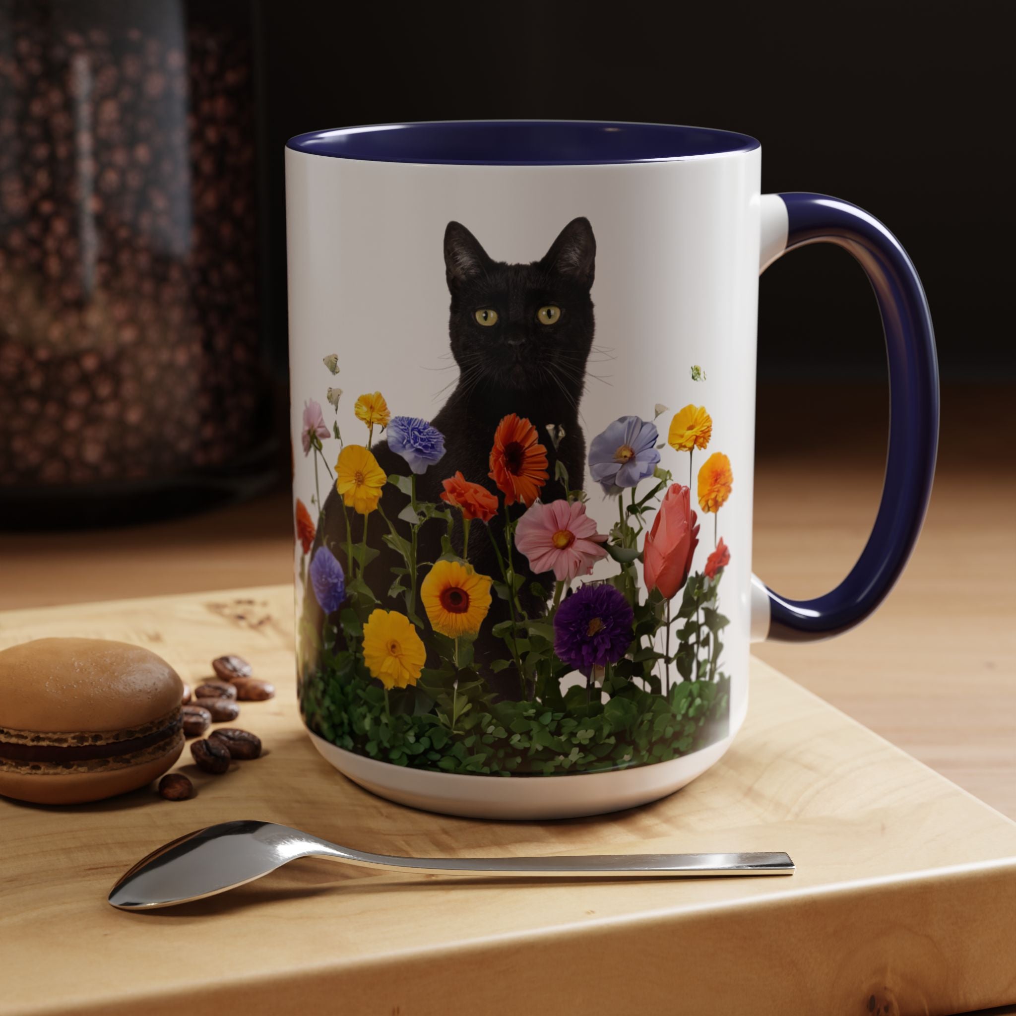 Floral Cats Coffee Mug - 11 oz/15 oz