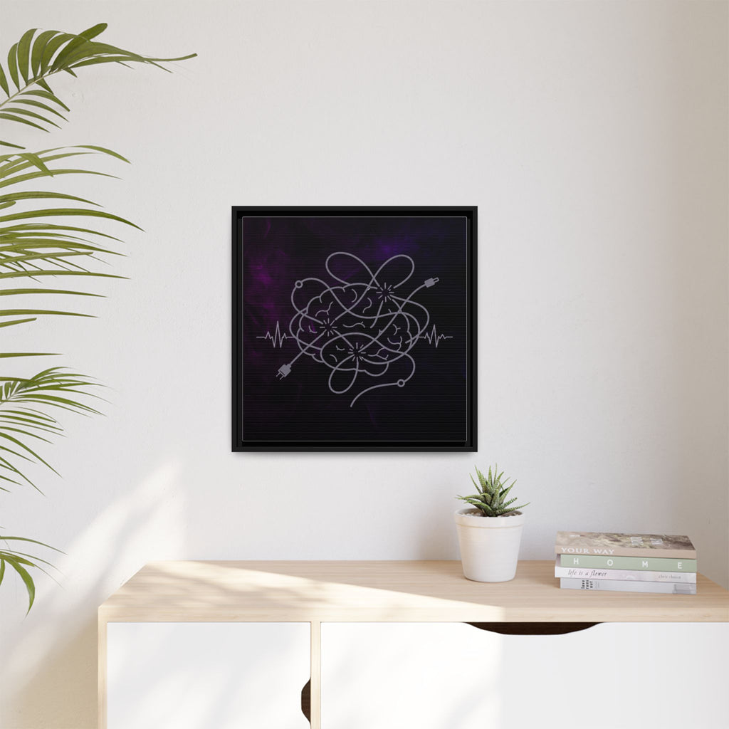 Tangled Brain Epilepsy Awareness Framed Canvas Print