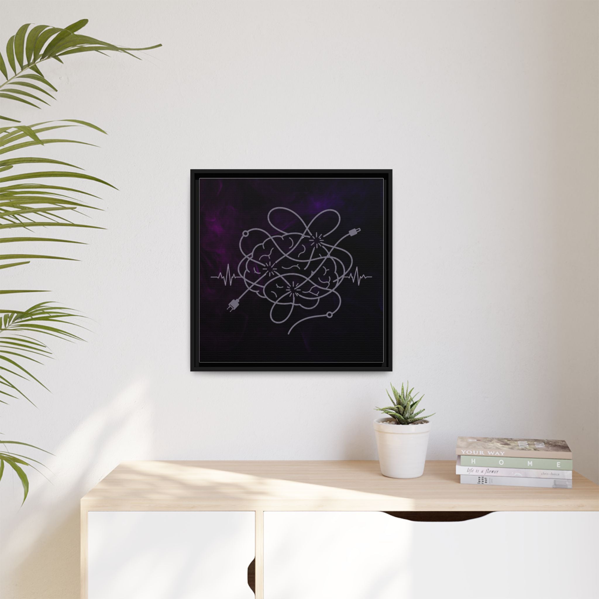 Tangled Brain Epilepsy Awareness Framed Canvas Print