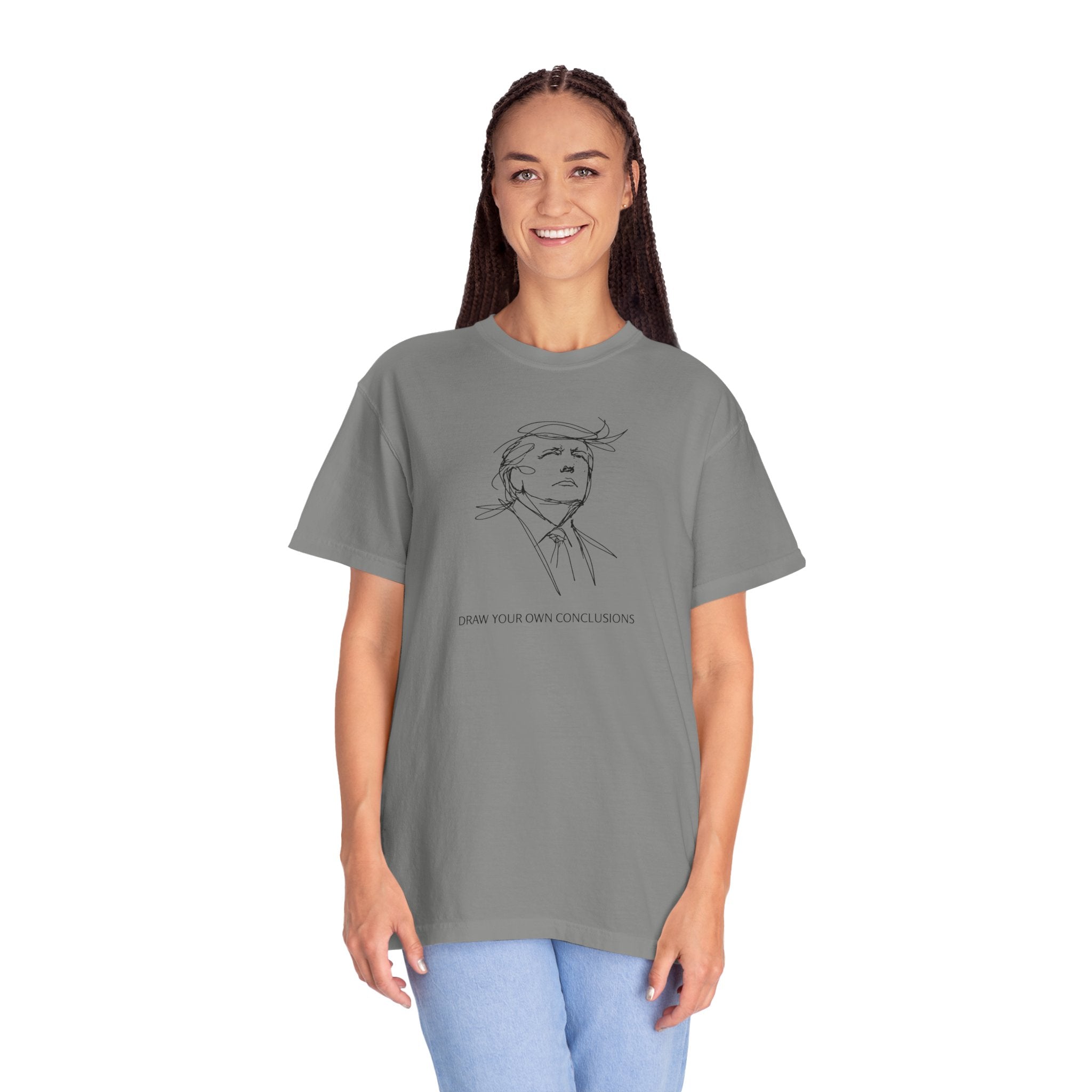 Draw Your Own Conclusions Unisex Graphic Tee – Minimal Line Art Statement Shirt