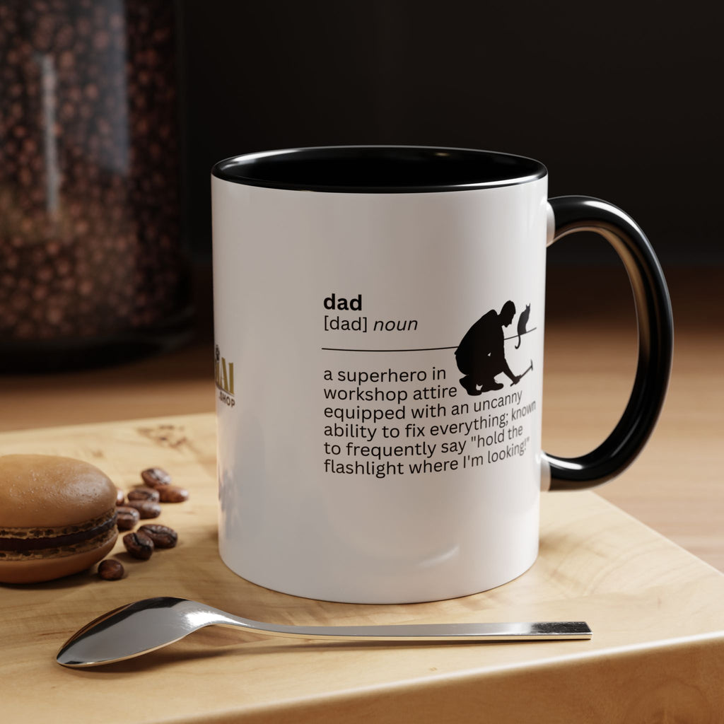 Dad Flashlight Accent Coffee Mug - Perfect Gift for Dads
