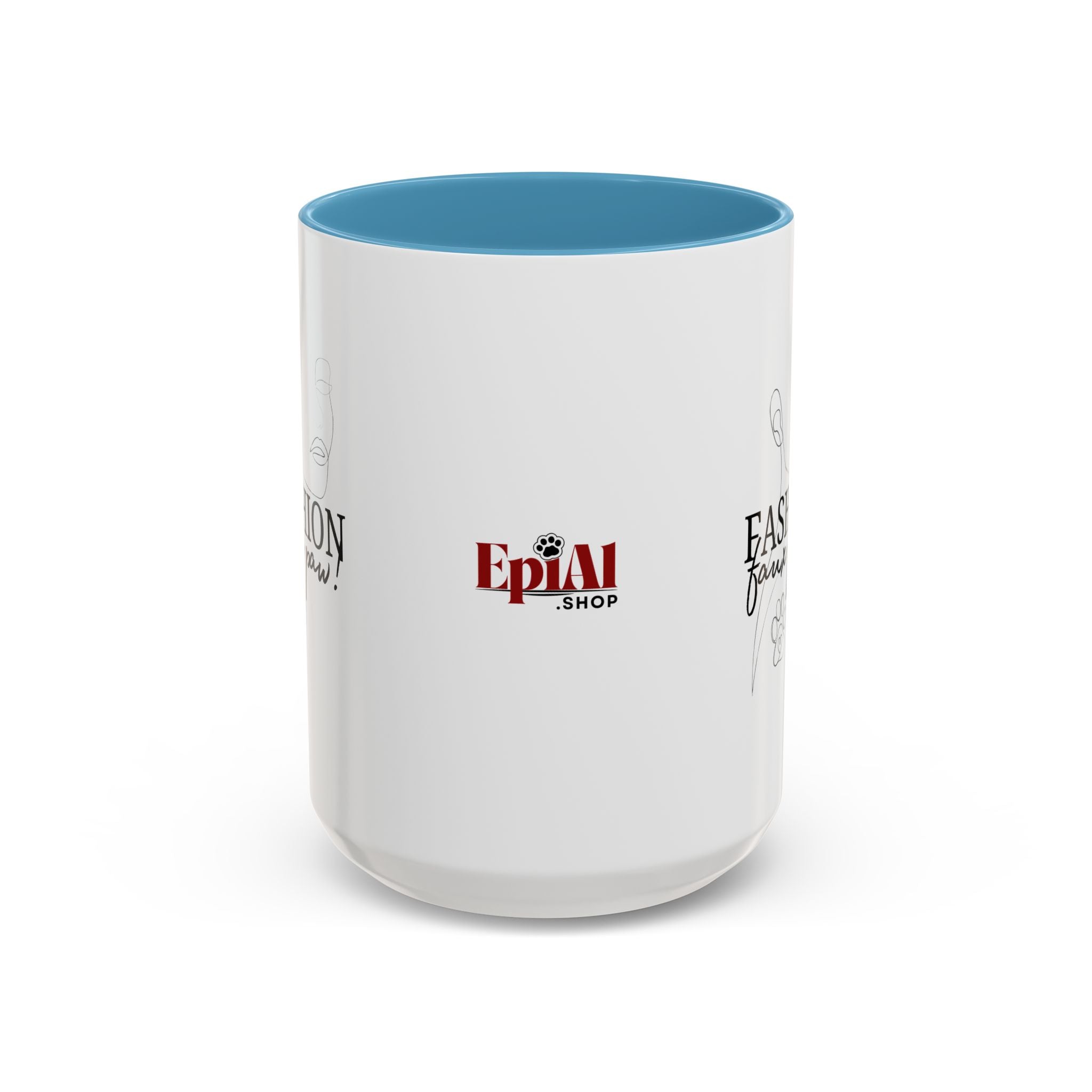 Photo depicting the ​Fashion Faux Paw Accent Coffee Mug (11, 15oz) from EpiAl's Shop.
