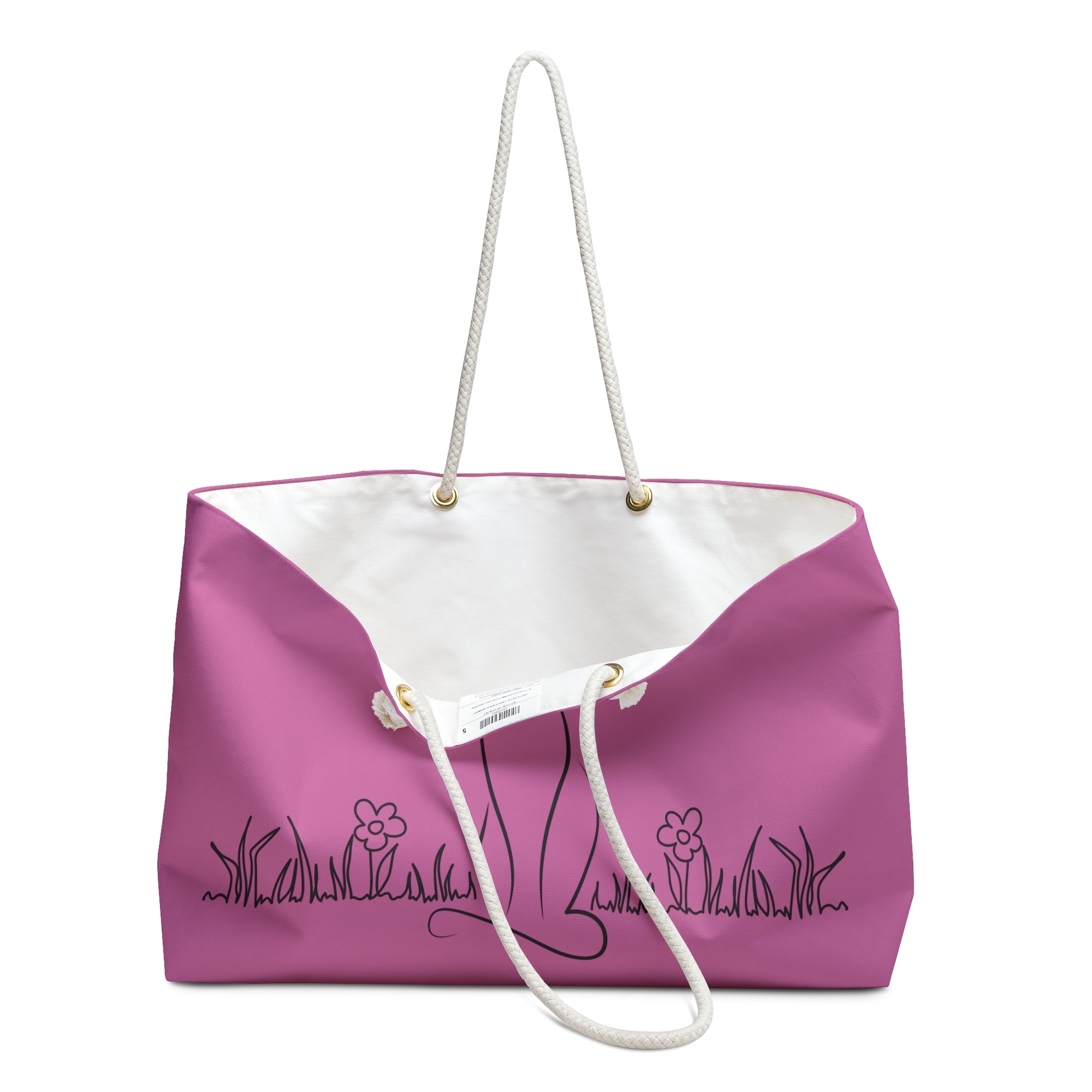 Chic Cat-Themed Weekender Bag - Pet Lover Gift