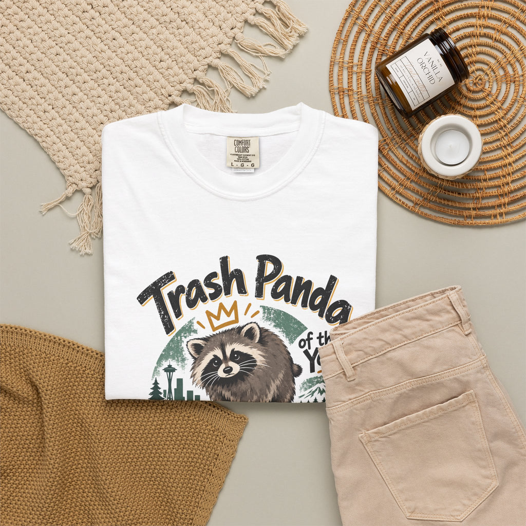 Trash Panda of the Year 2026 Garment-Dyed T-Shirt | Jimothy-Inspired Raccoon Tee