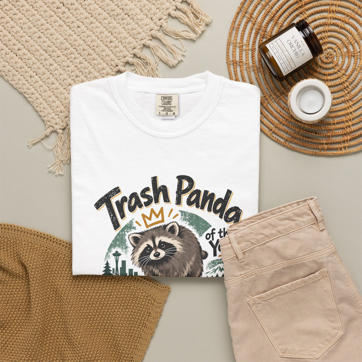 Trash Panda of the Year 2026 Garment-Dyed T-Shirt | Jimothy-Inspired Raccoon Tee