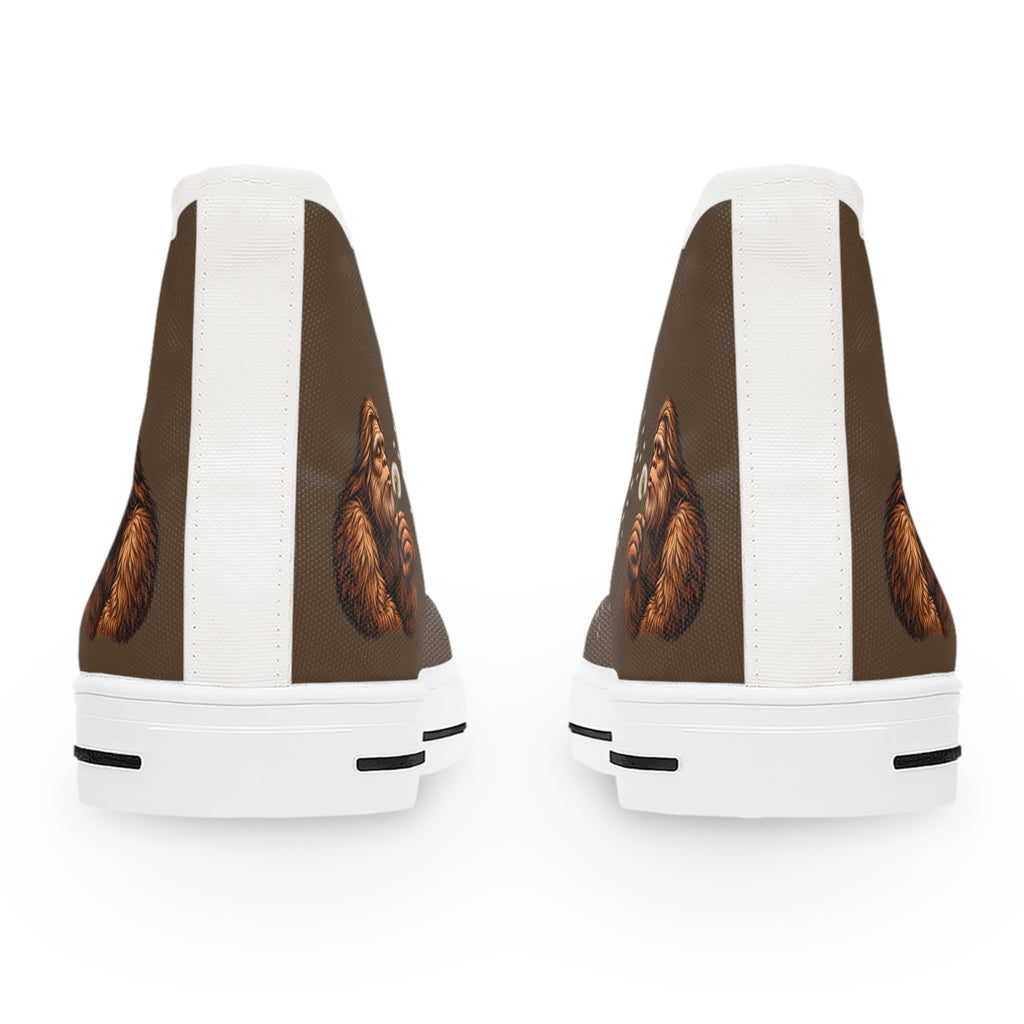 Women's Bigfoot Dandelion High Top Sneakers | Brown Sasquatch Canvas Shoes