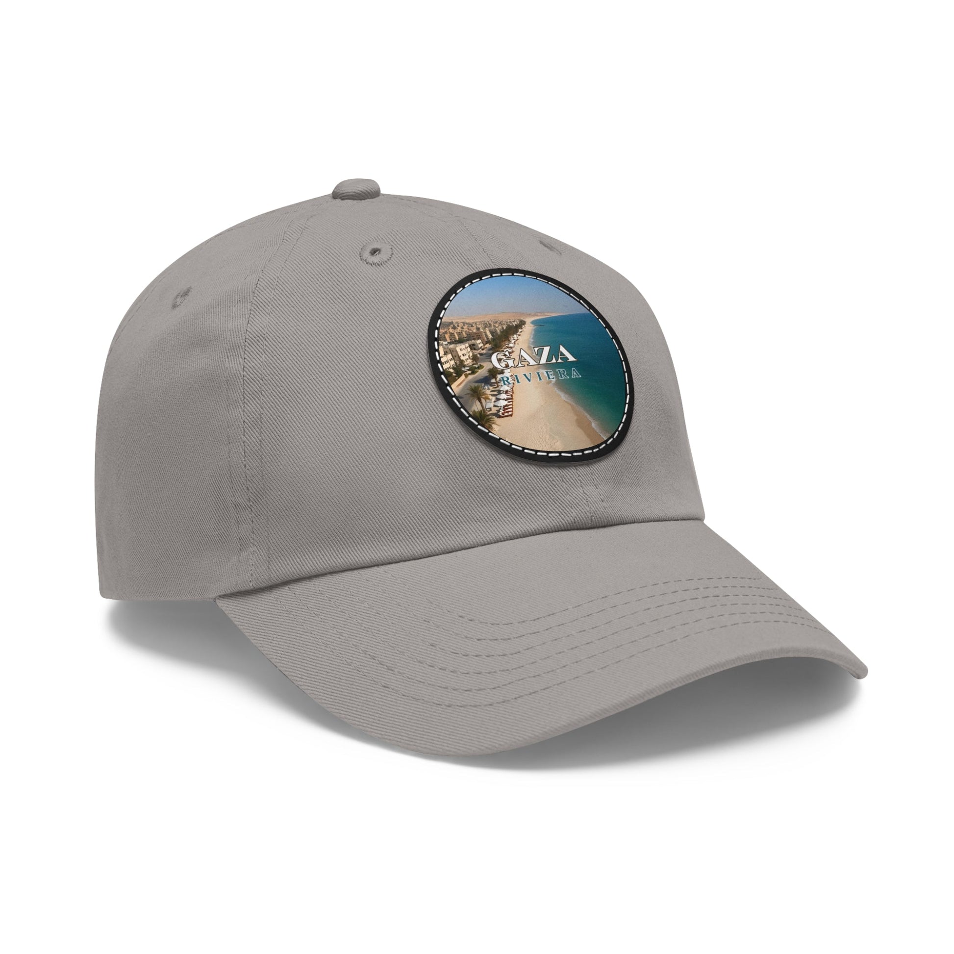 Gaza Riviera Dad Hat with Leather Patch Printify