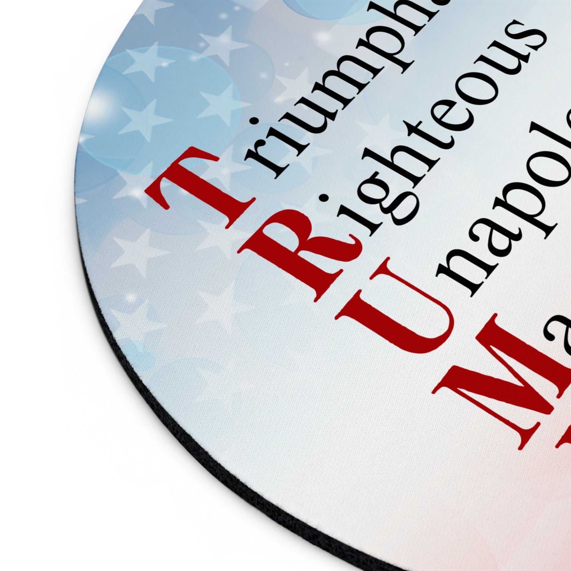 Pro-Trump Acronym Round Mouse Pad Printify