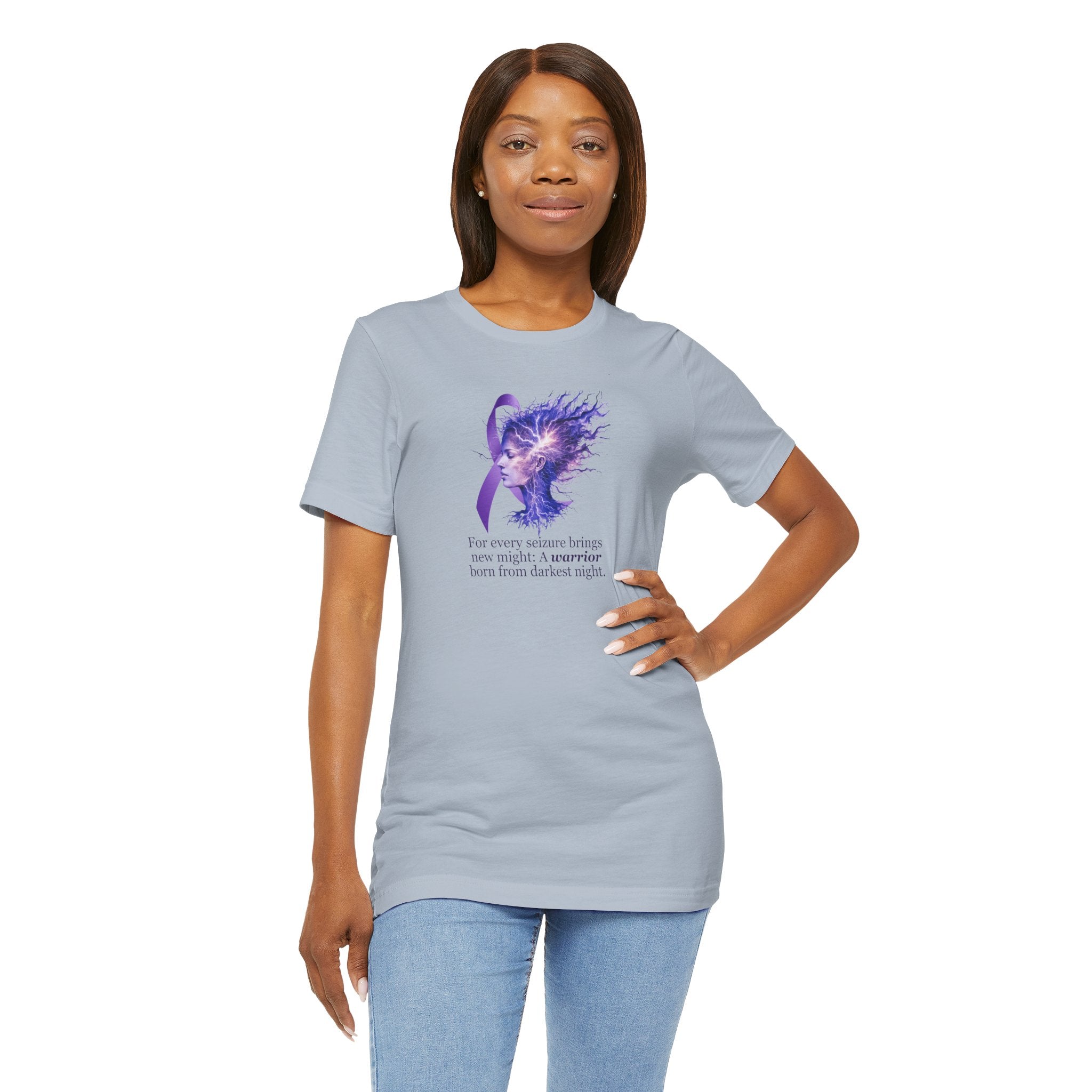 Photo depicting the ​A Warrior is Born Unisex Jersey Short Sleeve Tee from EpiAl's Shop.