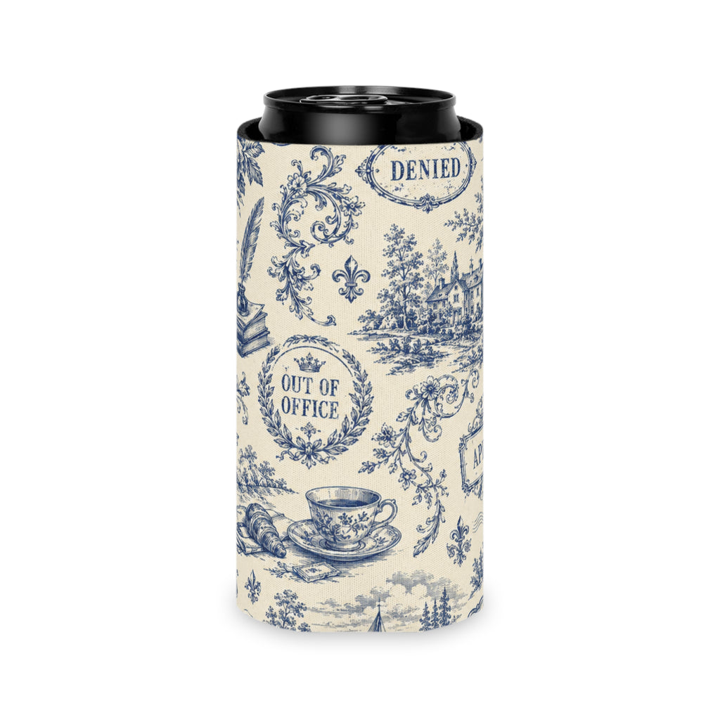 Out of Office Toile Can Cooler
