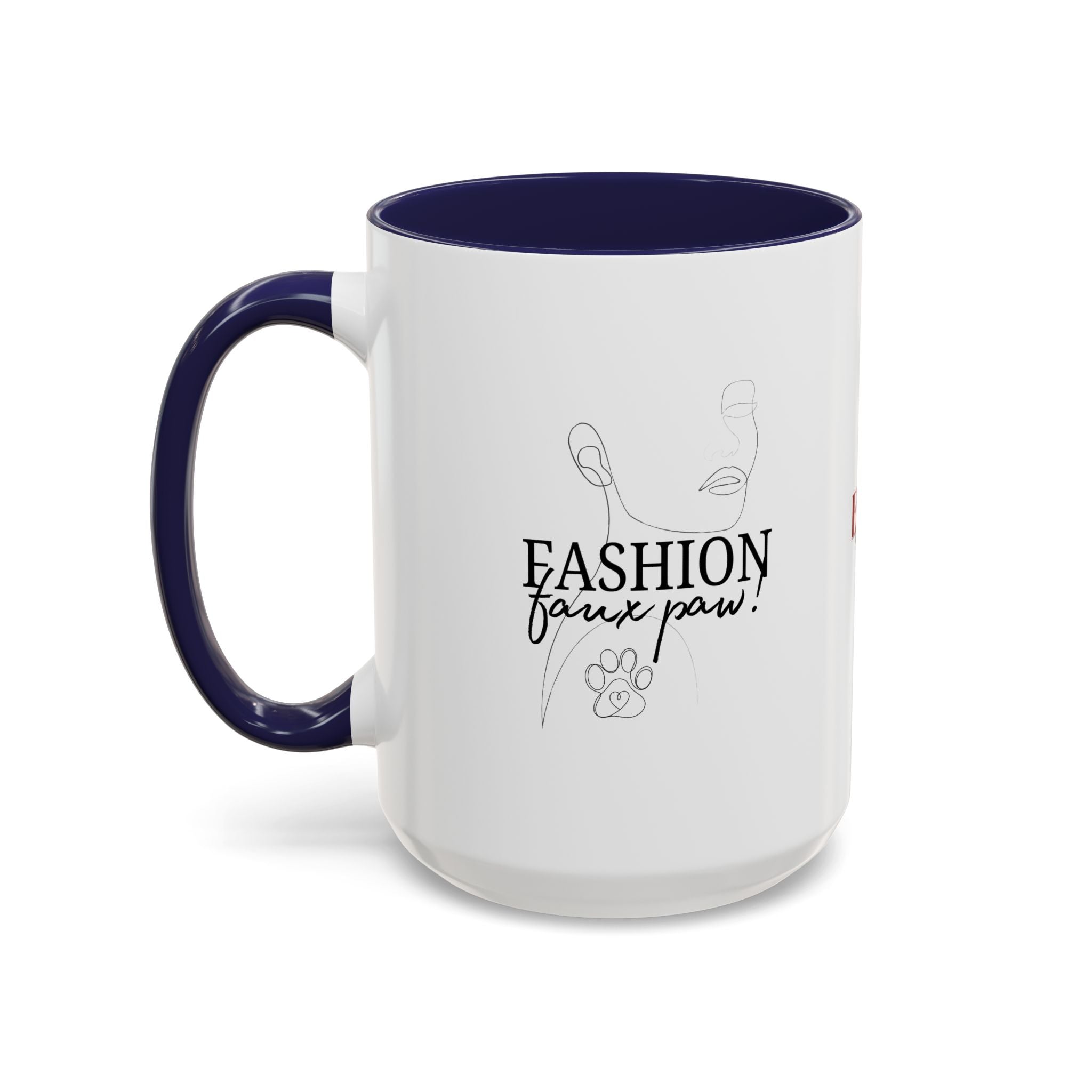 Photo depicting the ​Fashion Faux Paw Accent Coffee Mug (11, 15oz) from EpiAl's Shop.