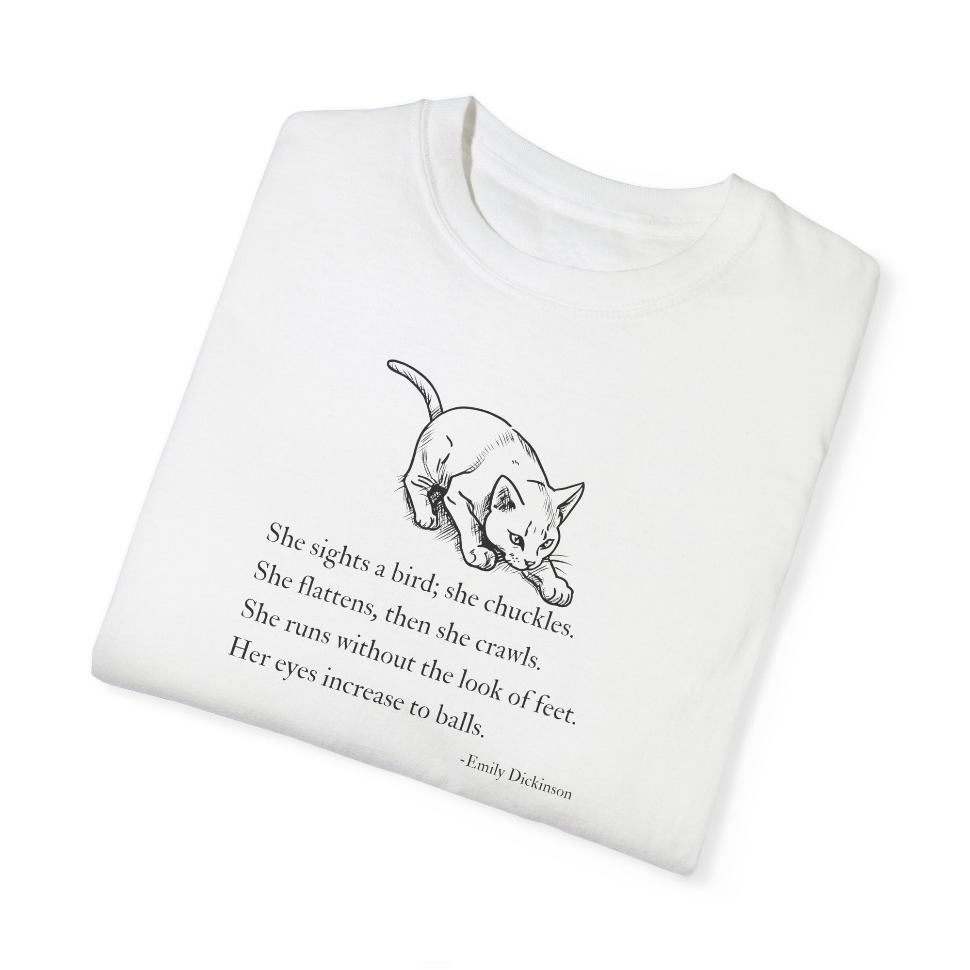 Emily Dickinson Cat Poem Unisex Garment-Dyed T-Shirt