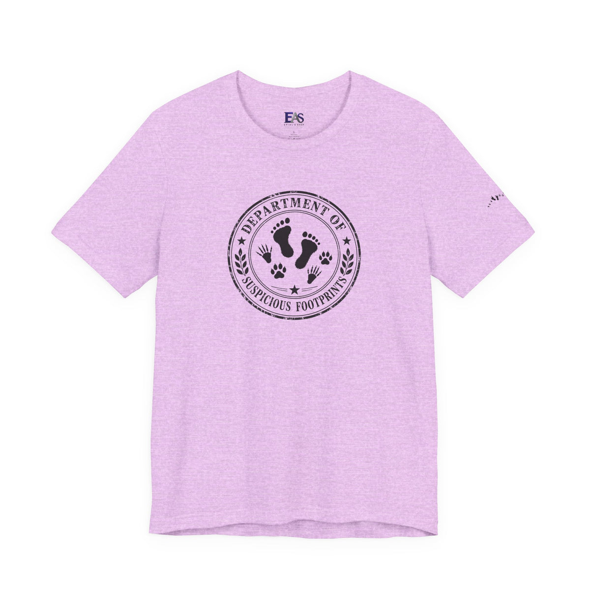 Department of Suspicious Footprints Unisex T-Shirt | Bigfoot, Raccoon & Cat Tracks