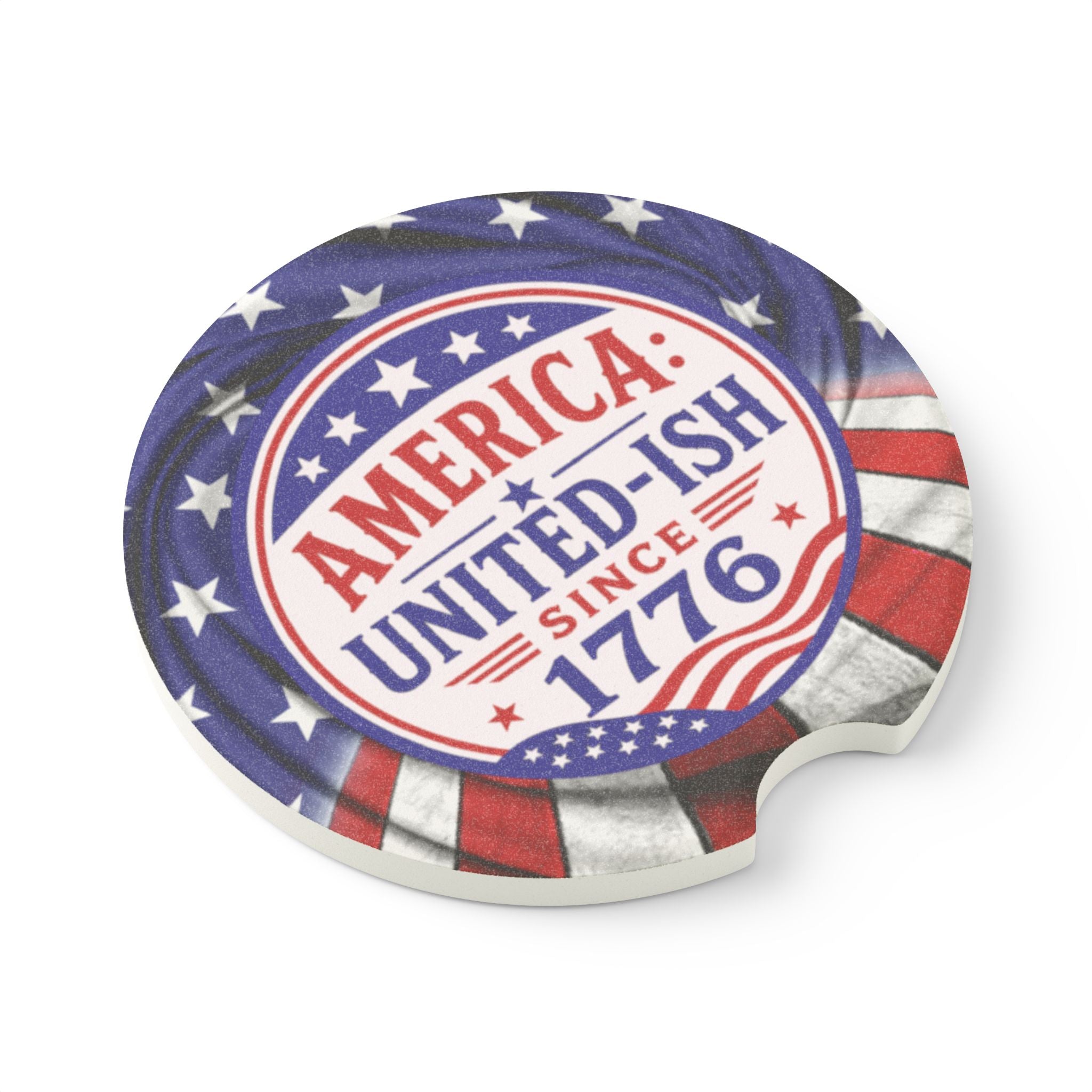 America: United-ish Since 1776 Soapstone Car Coasters