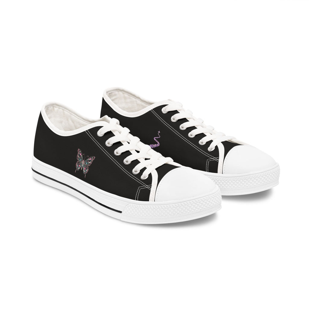 Rhinestone Butterfly Women’s Canvas Sneakers