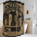 Bathroom Surveillance Division Shower Curtain | Funny Black Cat Bathroom Decor