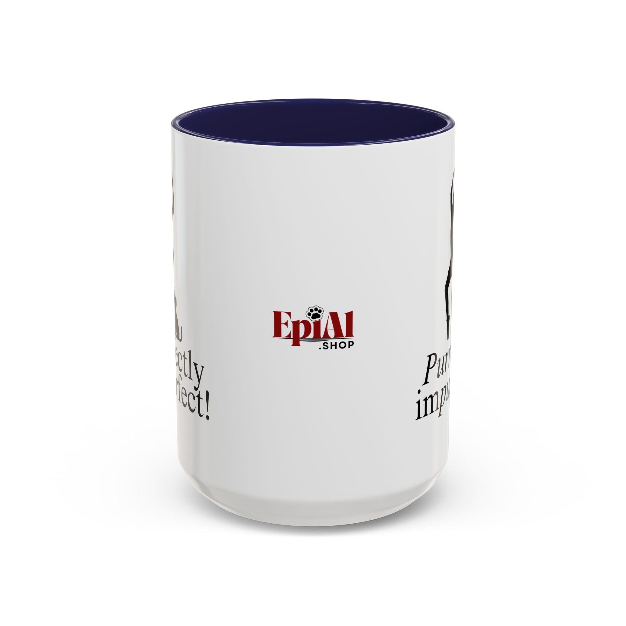 Photo depicting the ​Purrfectly Impurrfect Accent Coffee Mug (11, 15oz) from EpiAl's Shop.