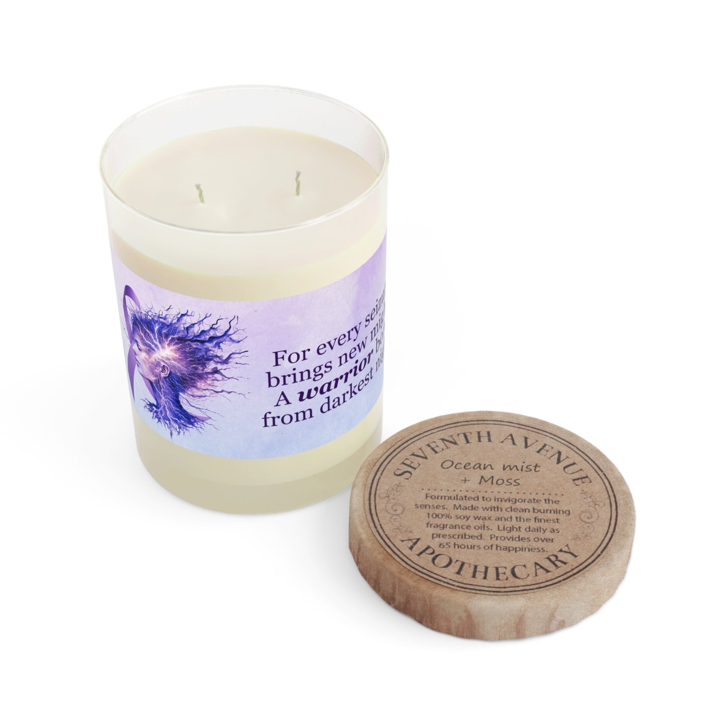 A Warrior is Born Scented Candle - Full Glass, 11oz