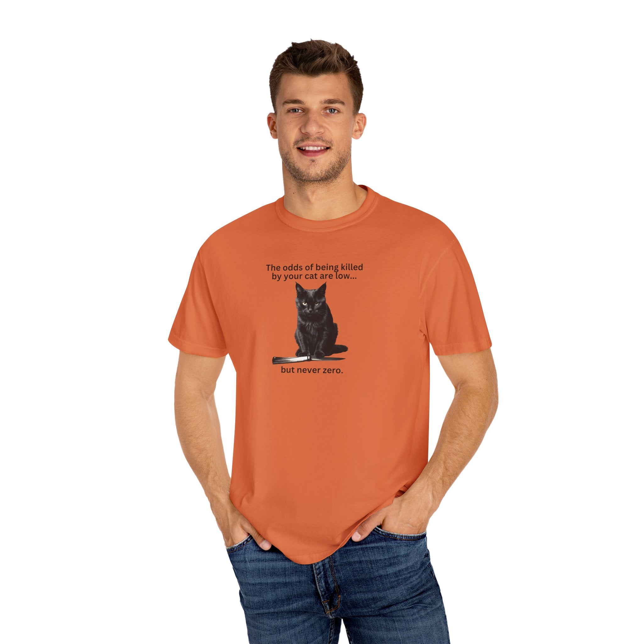 Photo depicting the ​Odds Unisex Garment-Dyed T-shirt from EpiAl's Shop.