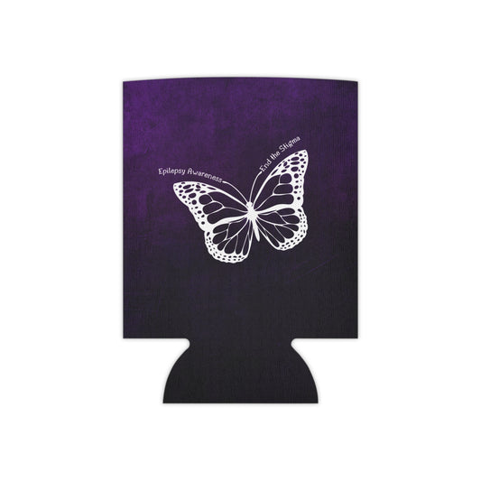 Epilepsy Awareness Butterfly Can Cooler - Support and Celebrate