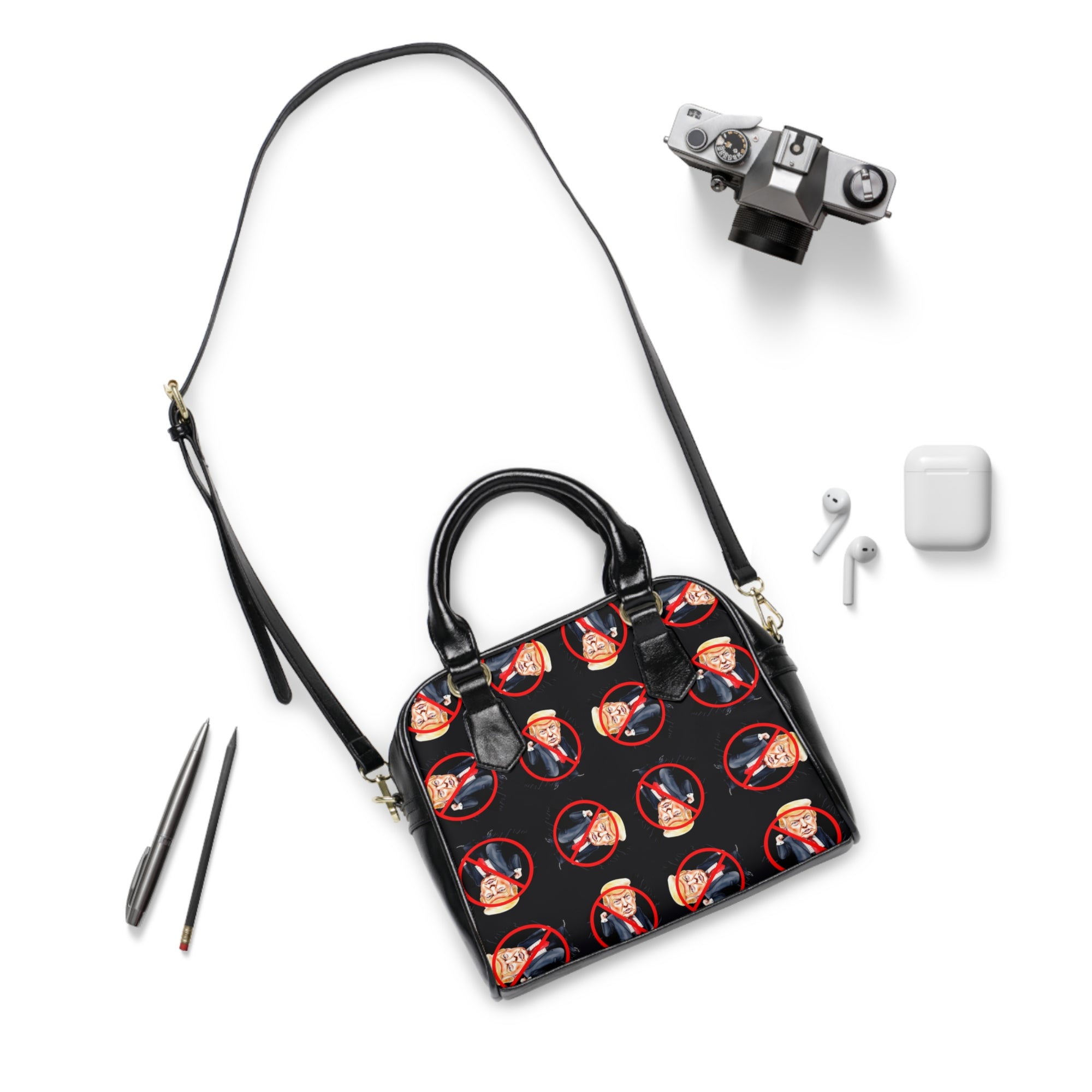 Anti-Trump Shoulder Handbag, Unique Statement Purse