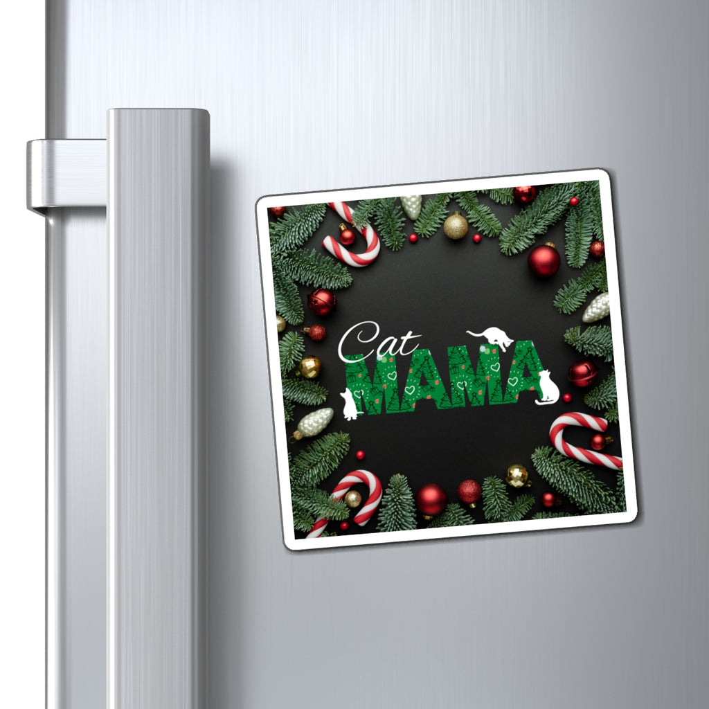 Christmas Cat Mama Magnets