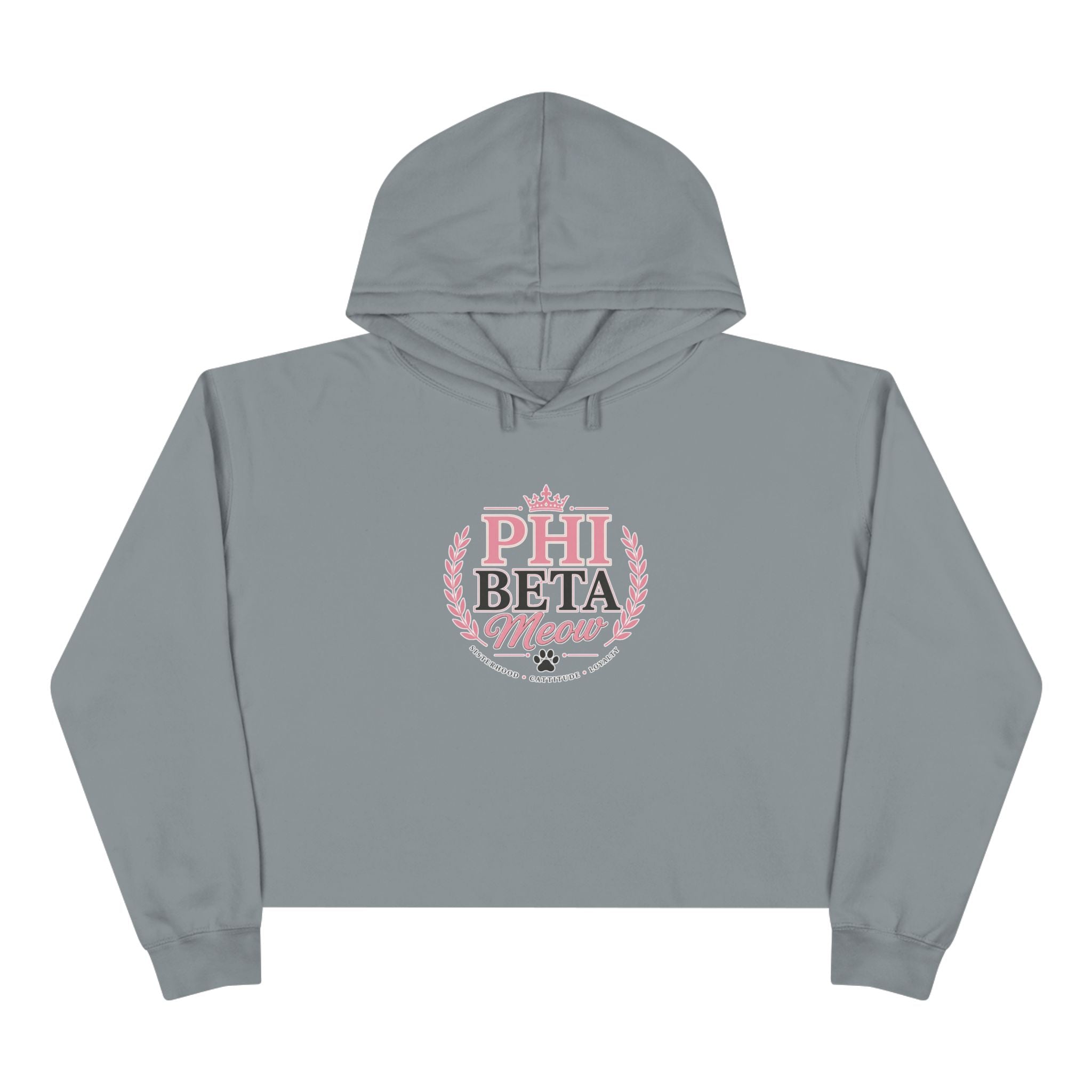 Phi Beta Meow Women’s Cropped Hoodie
