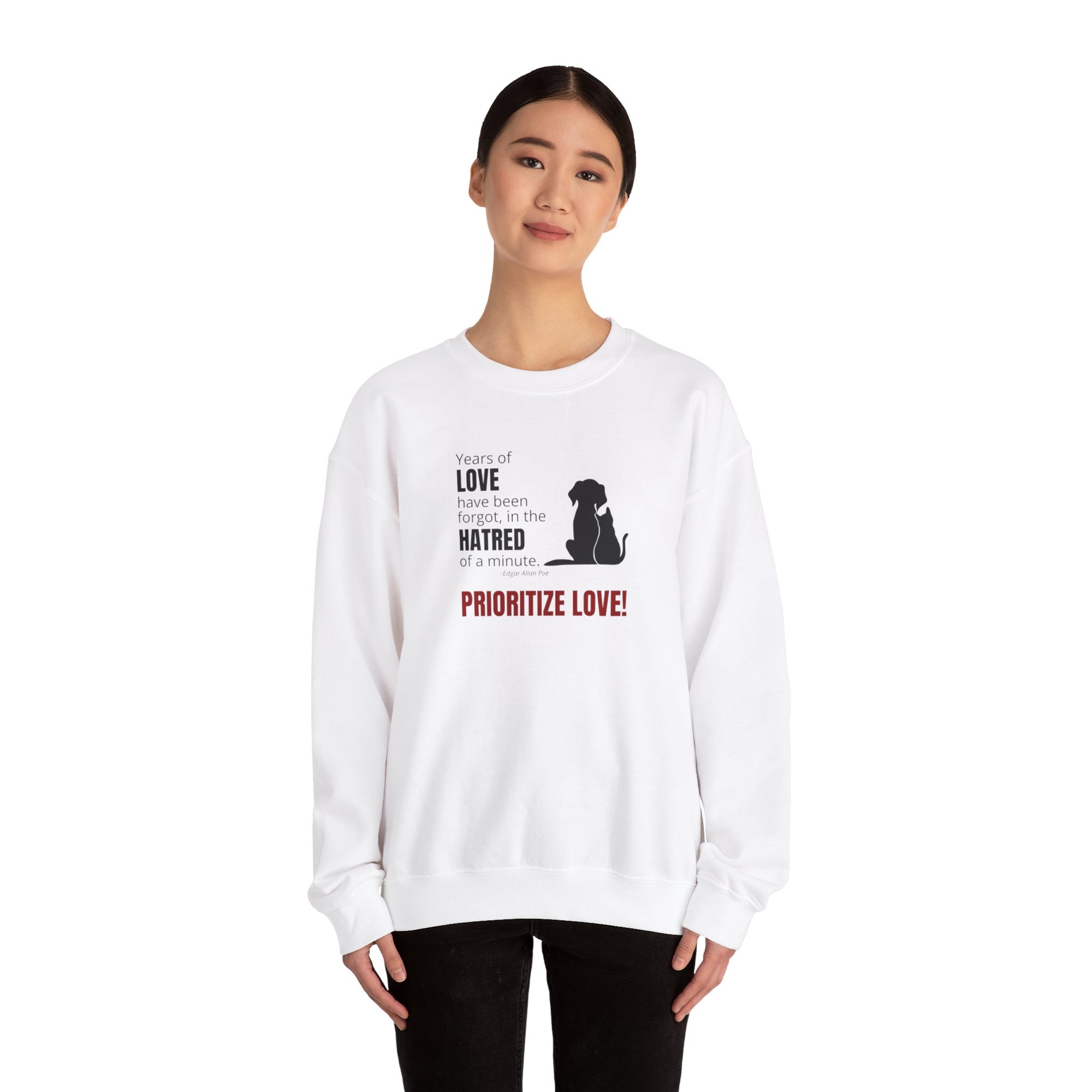 Prioritize Love Unisex Heavy Blend™ Crewneck Sweatshirt
