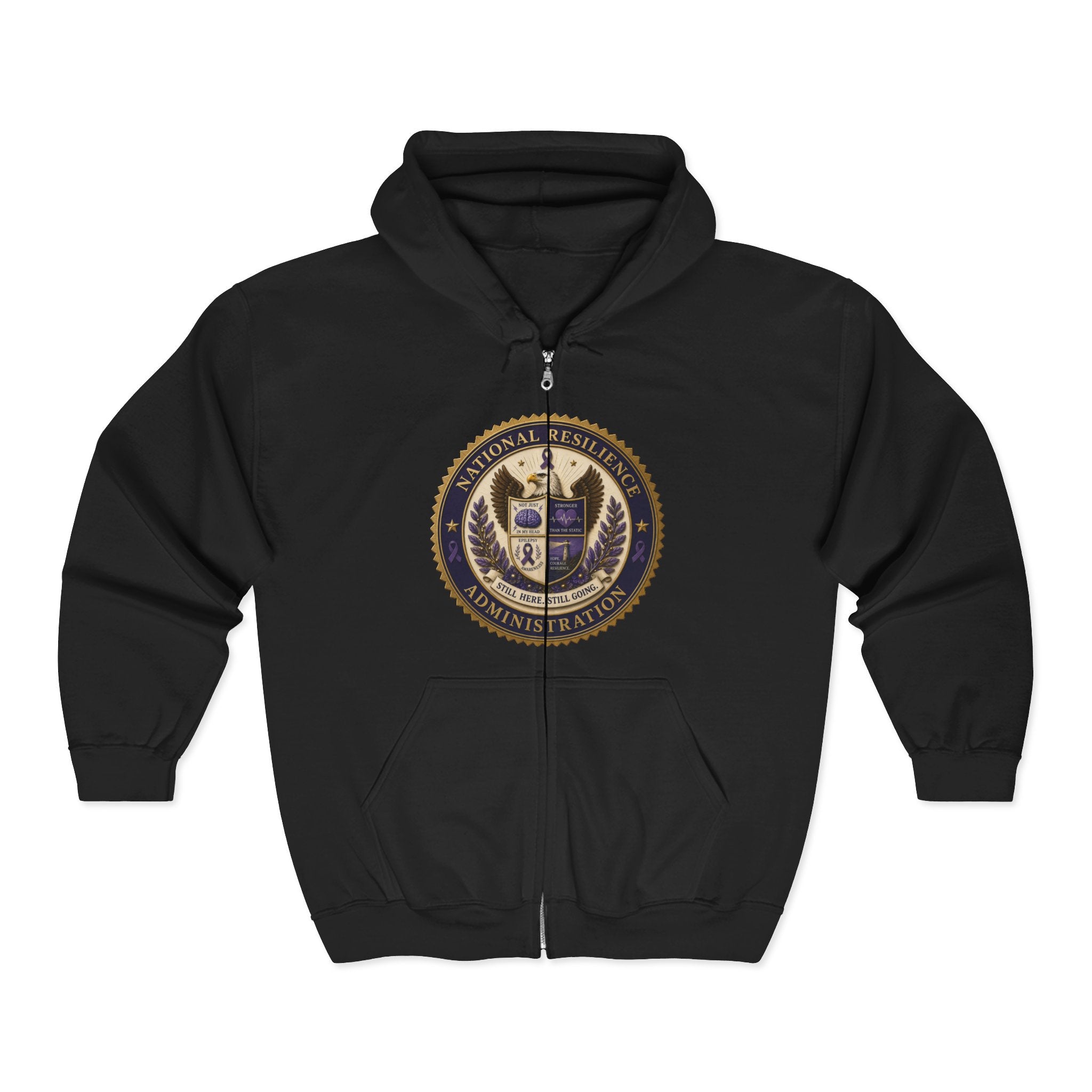 National Resilience Administration Full-Zip Hoodie | Still Here. Still Going.