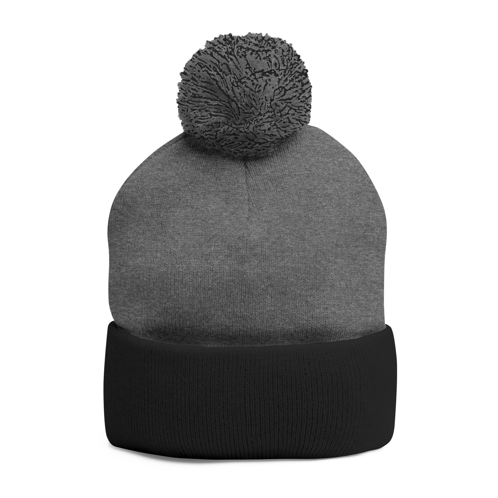 Still Here Pom-Pom Beanie – Epilepsy Awareness Knit Hat with Purple Ribbon