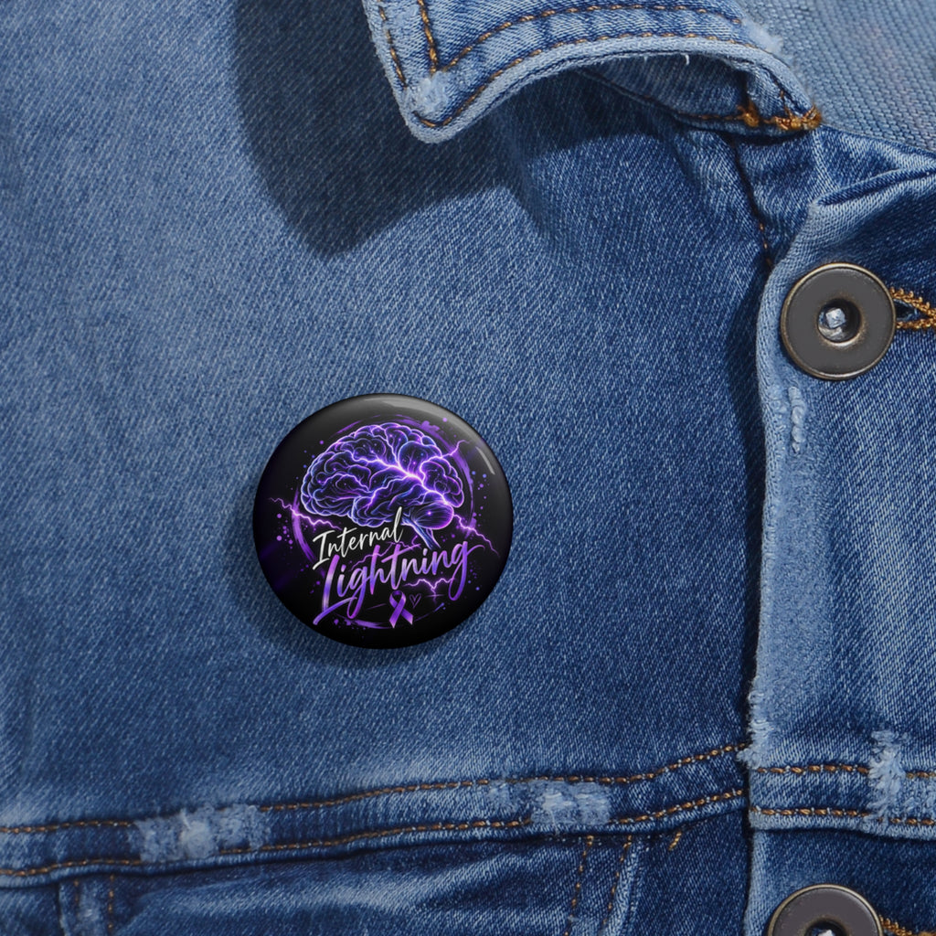 Internal Lightning Epilepsy Awareness Pinback Button