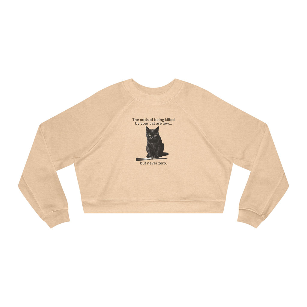 Odds Your Cat's a Killer Women's Cropped Fleece Pullover