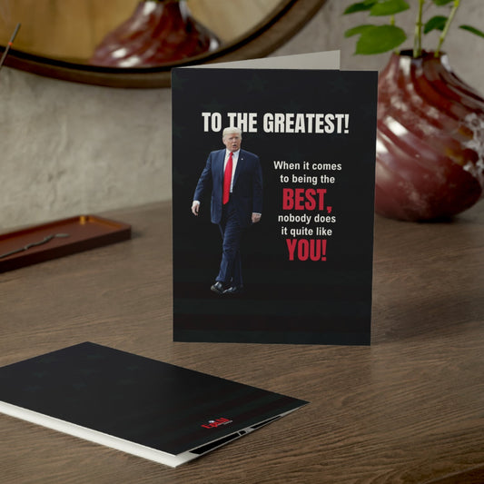 Novelty Trump All Occasion Greeting Cards - 'To the Greatest!' - Set of 1, 10, 30, or 50