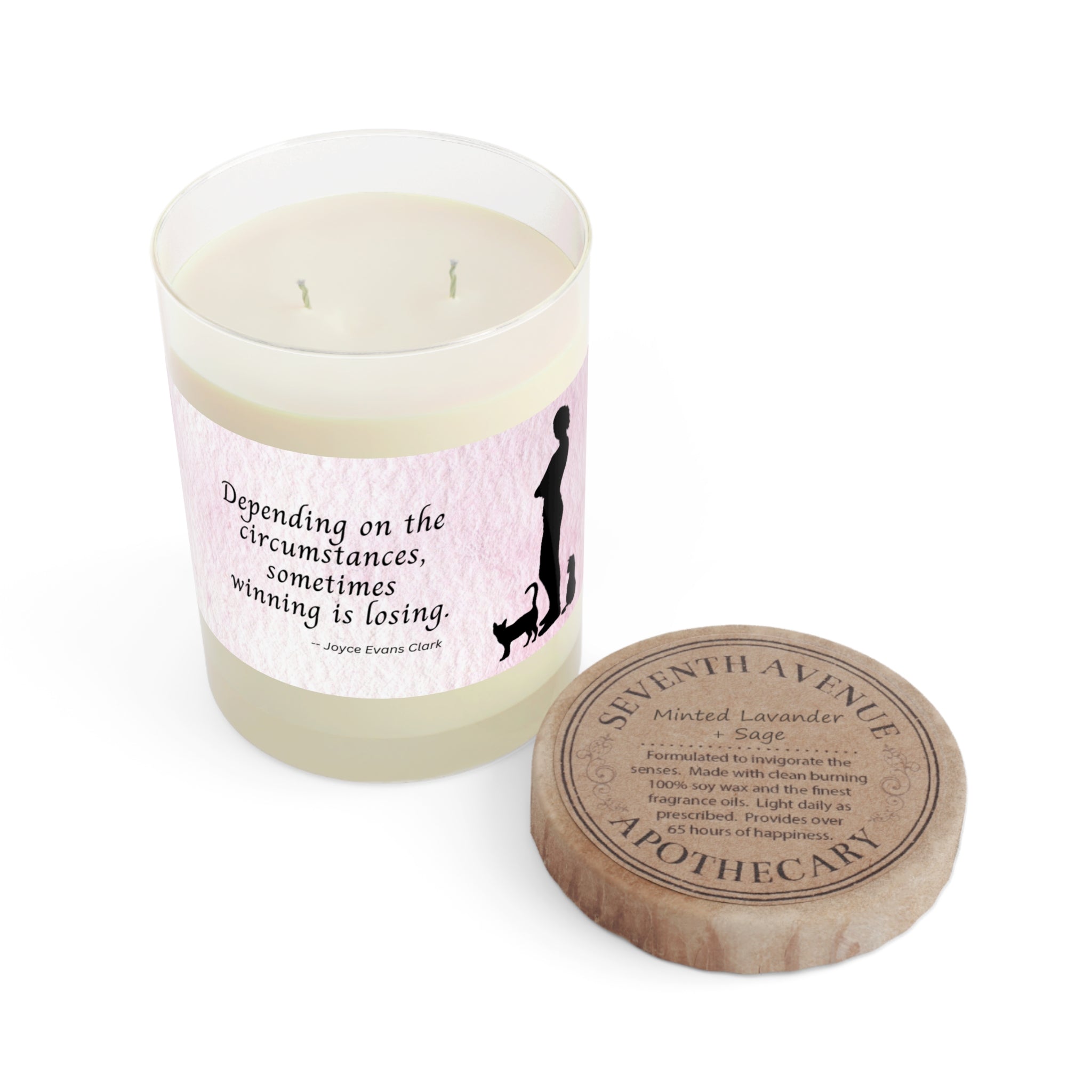 Photo depicting the ​Winning is Losing Scented Candle - Full Glass, 11oz from EpiAl's Shop.