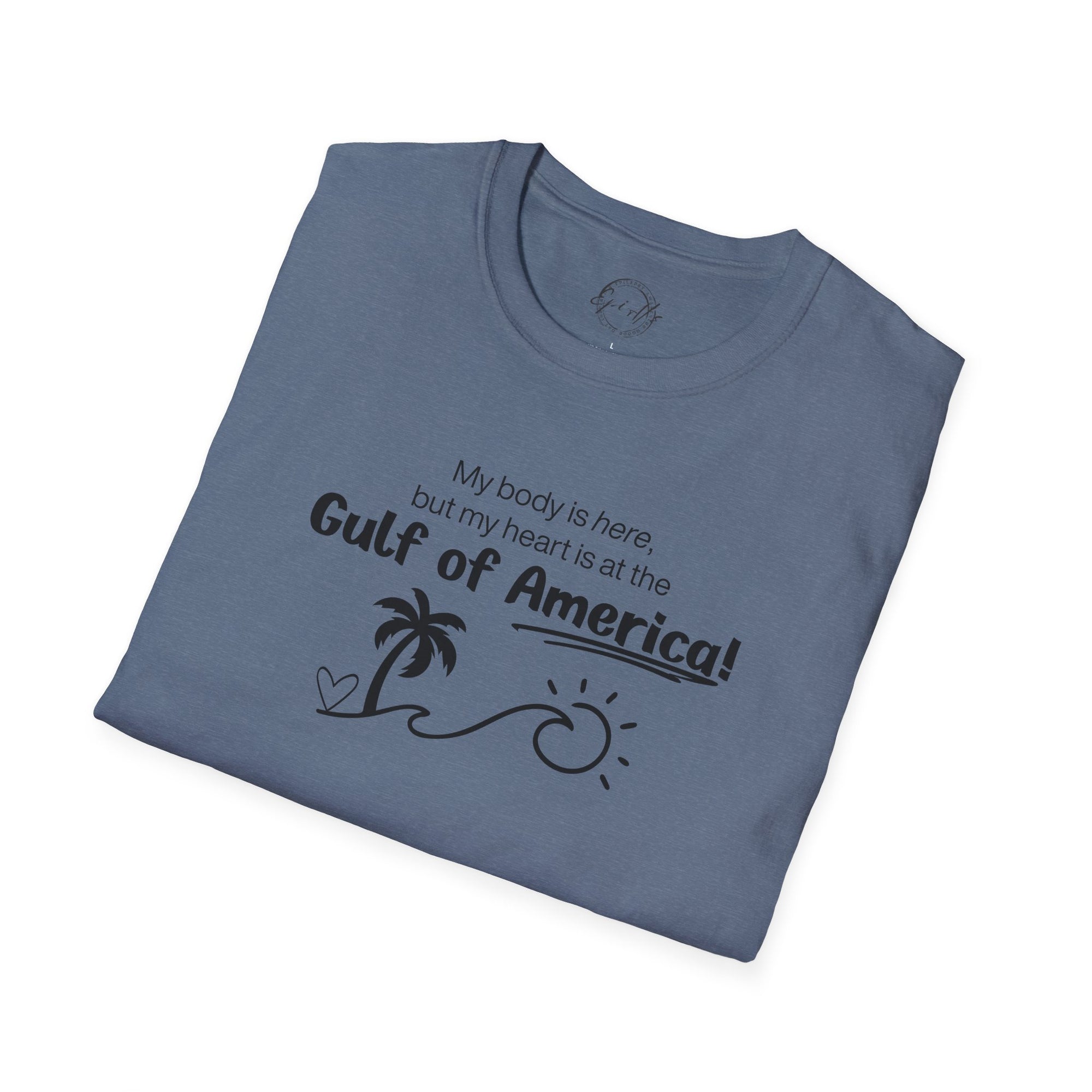 Heart at the Gulf Graphic T-Shirt - Perfect for Beach Lovers