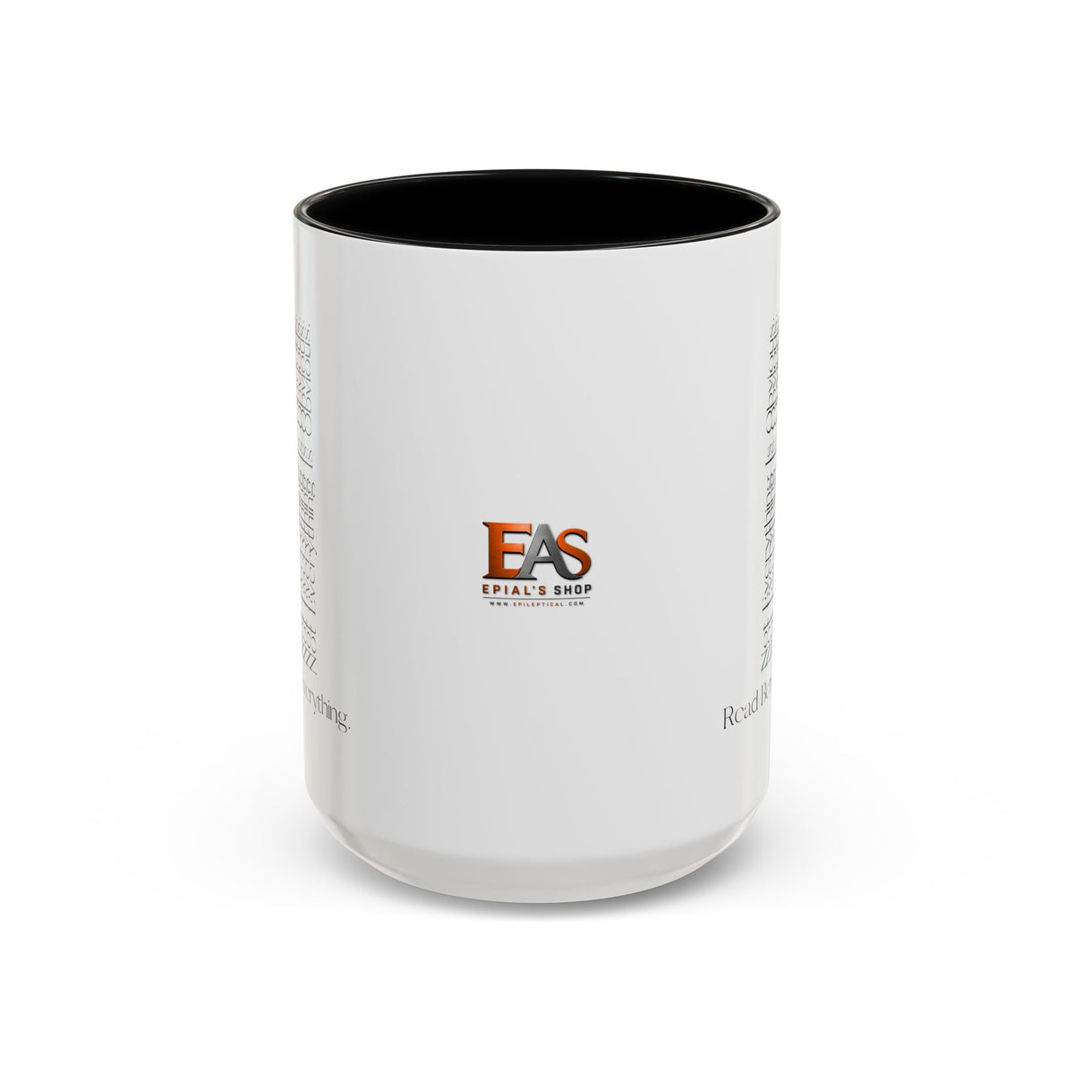Read Between Everything Mug | Hidden Message True Crime & Social Media Coffee Cup, 11/15oz