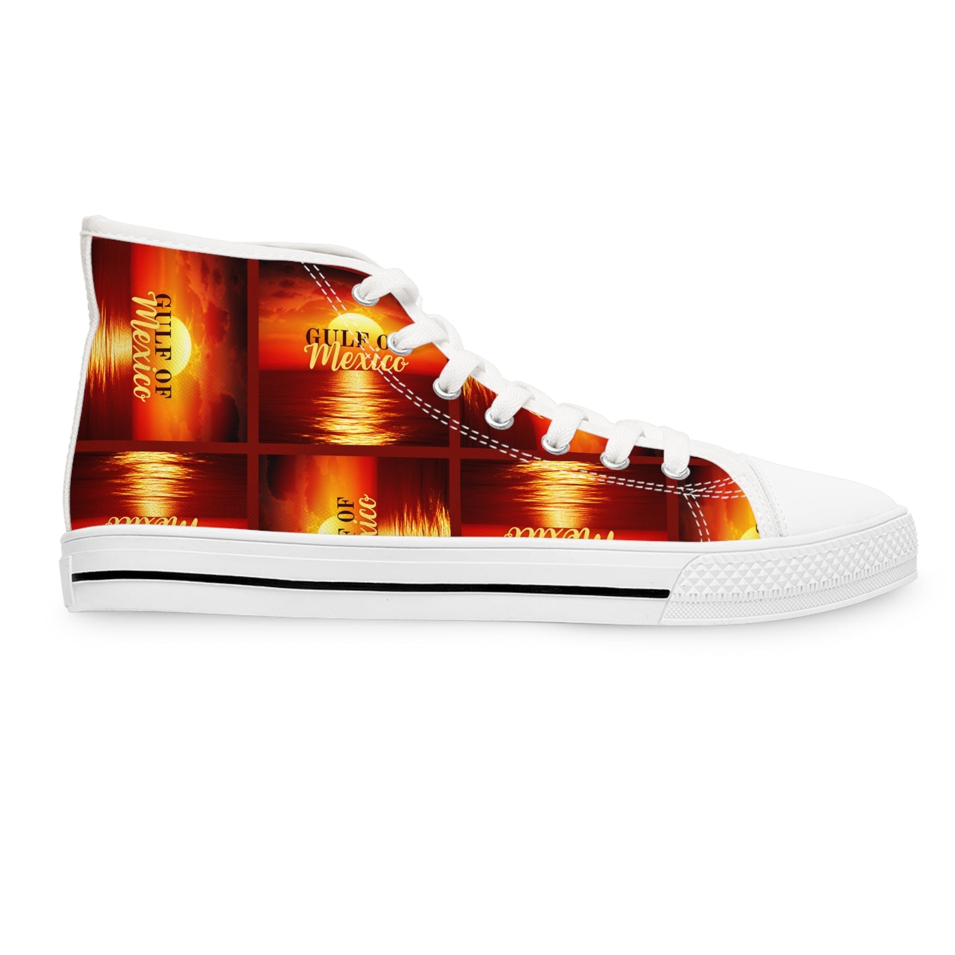 Gulf of Mexico Women's High Top Sneakers - Unique Stylish Footwear Printify