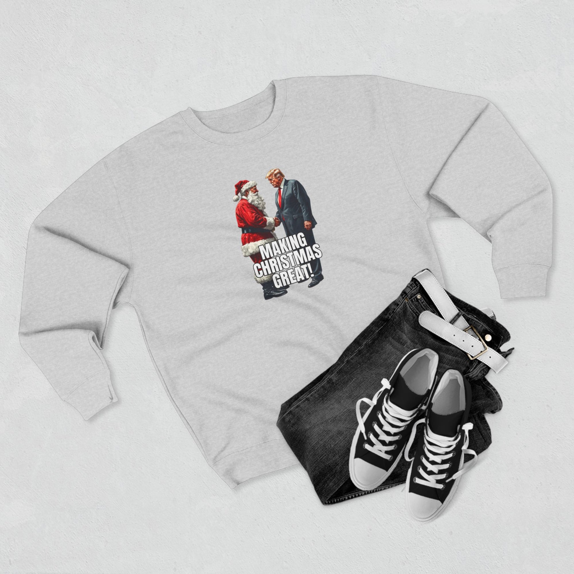 Funny Make Christmas Great Unisex Crewneck Sweatshirt