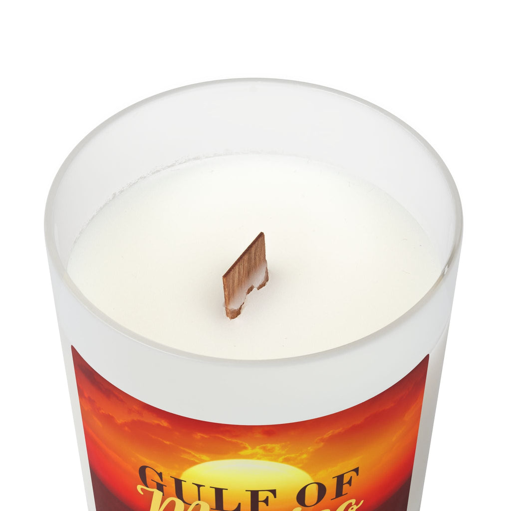 Sunset Gulf of Mexico 11oz Frosted Glass Candle - Sea Mineral Aroma Printify