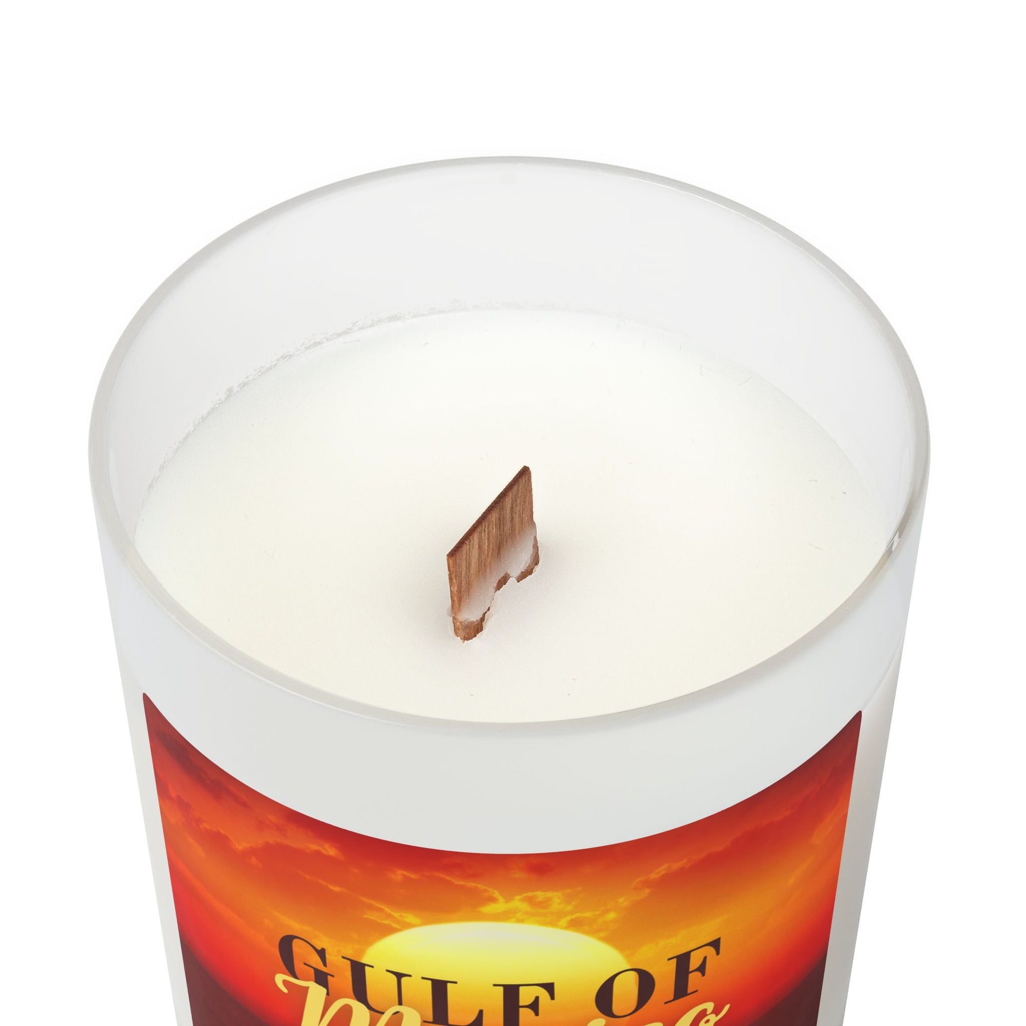 Sunset Gulf of Mexico 11oz Frosted Glass Candle - Sea Mineral Aroma Printify
