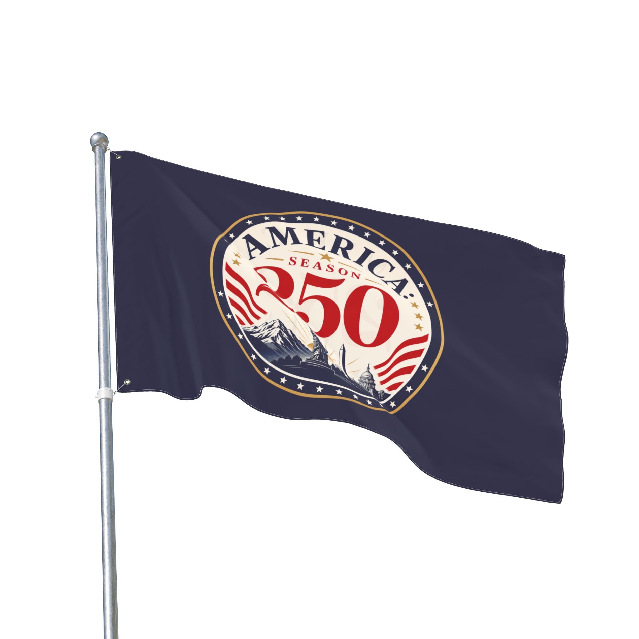 America 250 Season Flag | Patriotic Americana Double-Sided House Flag