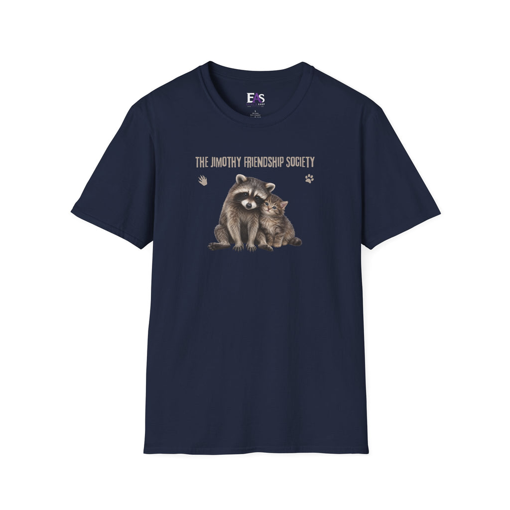 The Jimothy Friendship Society T-Shirt | Raccoon and Kitten Tee