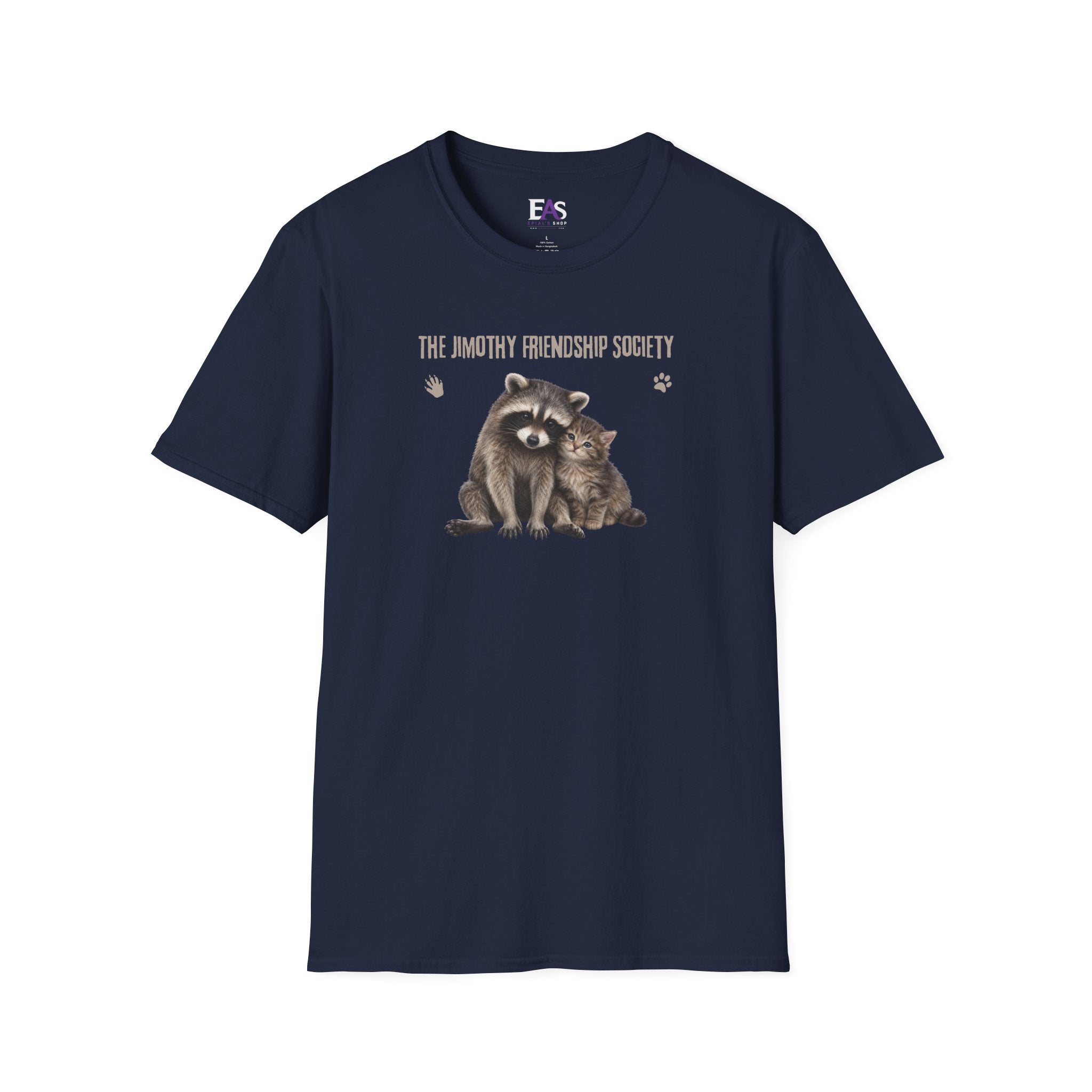 The Jimothy Friendship Society T-Shirt | Raccoon and Kitten Tee
